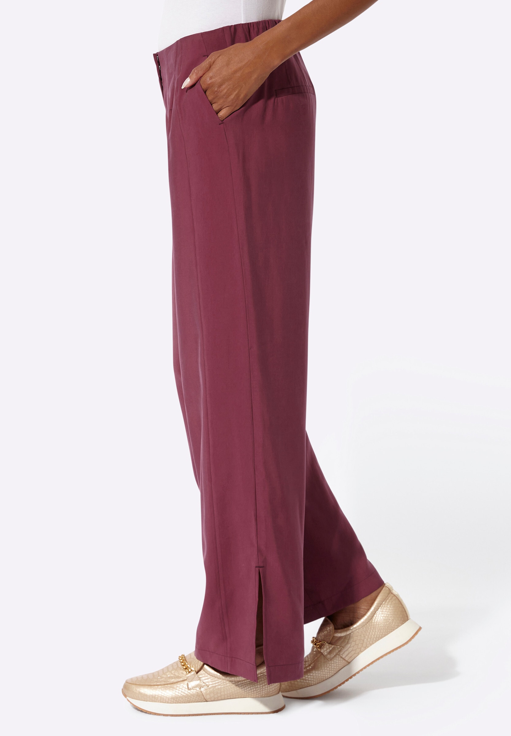 creation L Stoffhose »Modal-Hose Marlene-Hose mit Schlitz am Saum«
