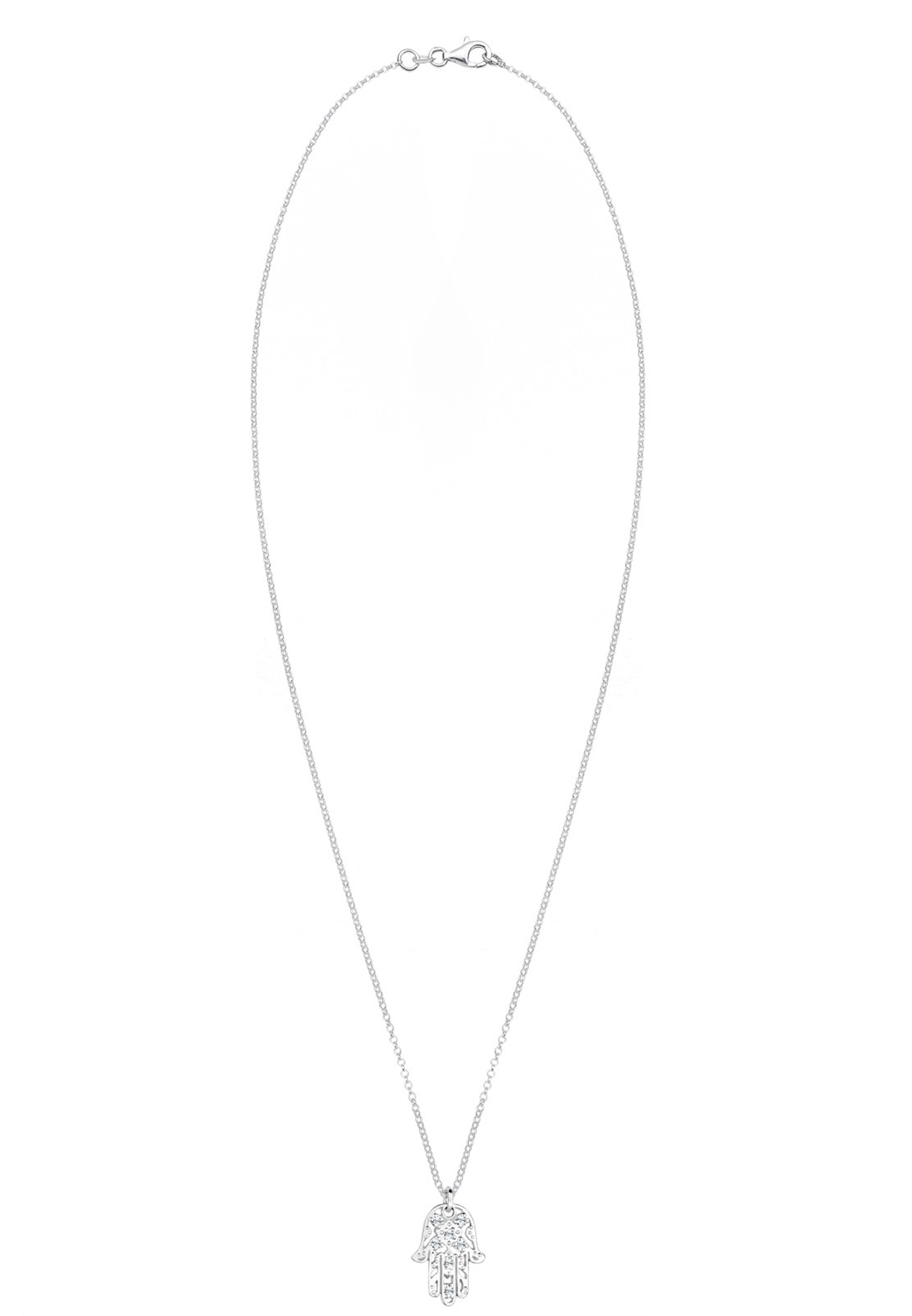 Elli Silberkette »Halskette Hamsa Hand der Fatima Kristalle 925 Silber«