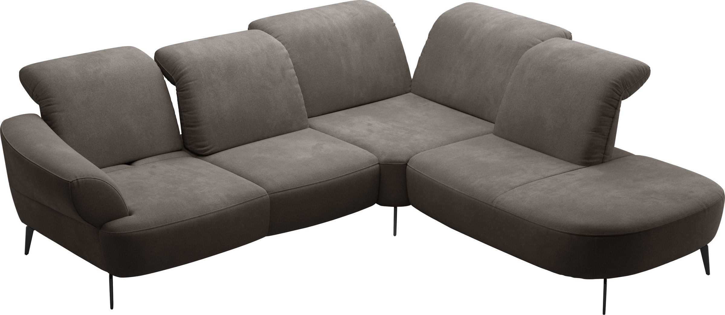 sit&more Ecksofa »Dance, L-Form, inkl. Sitztiefenverstellung«, inkl. Click&Seat, optional mit Kopfteilverstellung