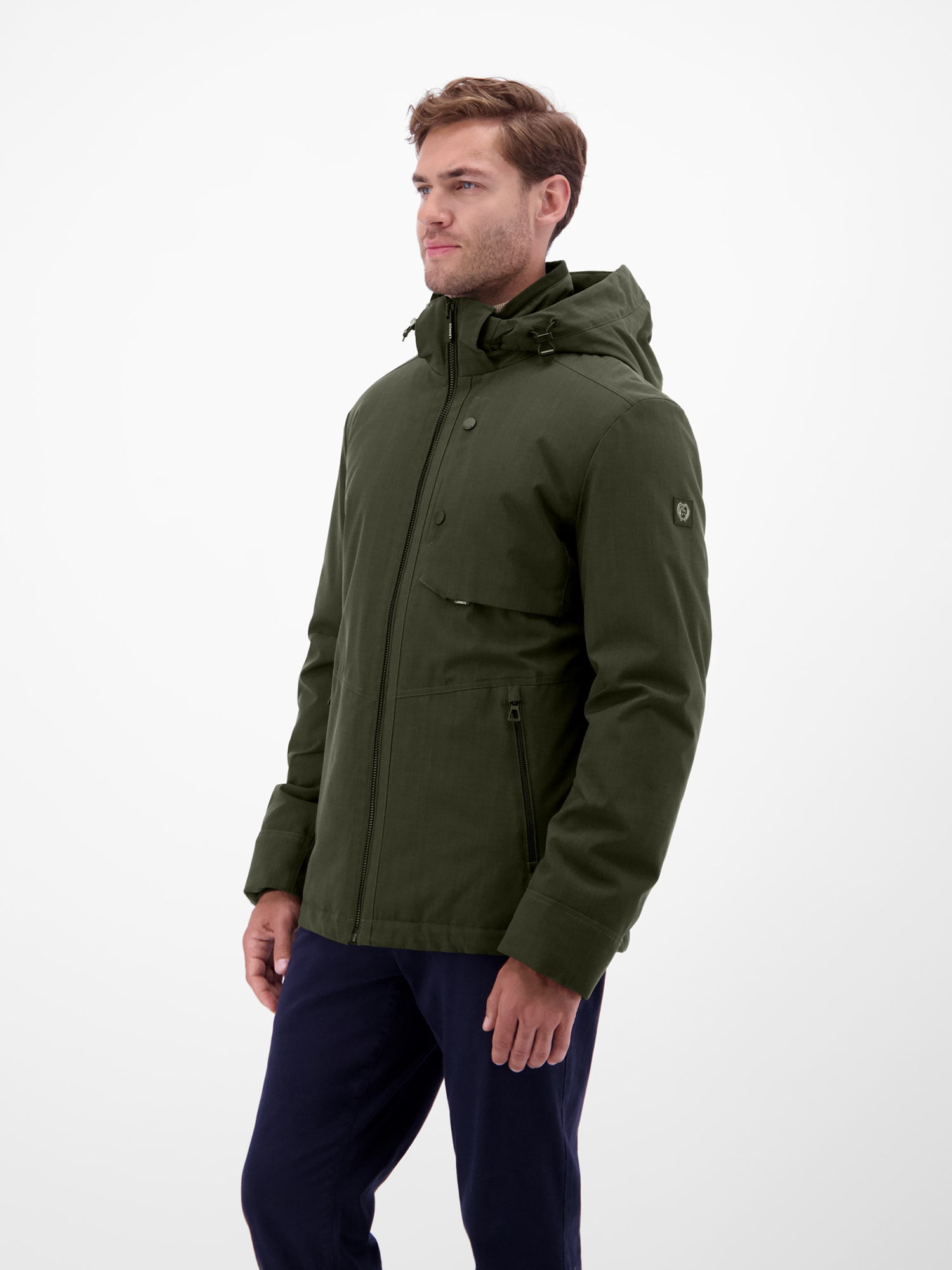 LERROS Blouson »LERROS Herren Blouson in Stukturoptik«, mit Kapuze, Wasser- und windabweisend