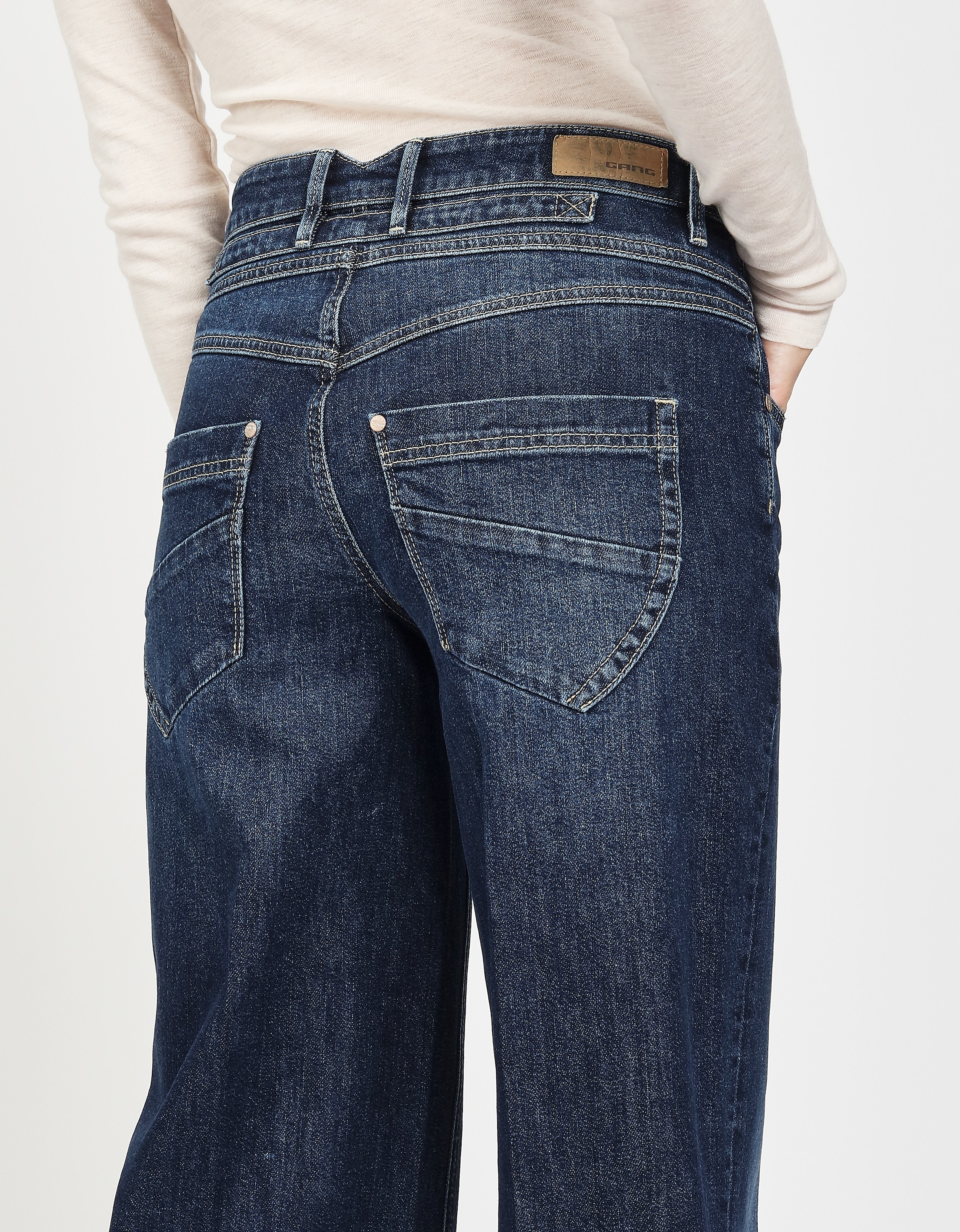 GANG Weite Jeans »94MEDINA WIDE«, mit Knopfverschluss
