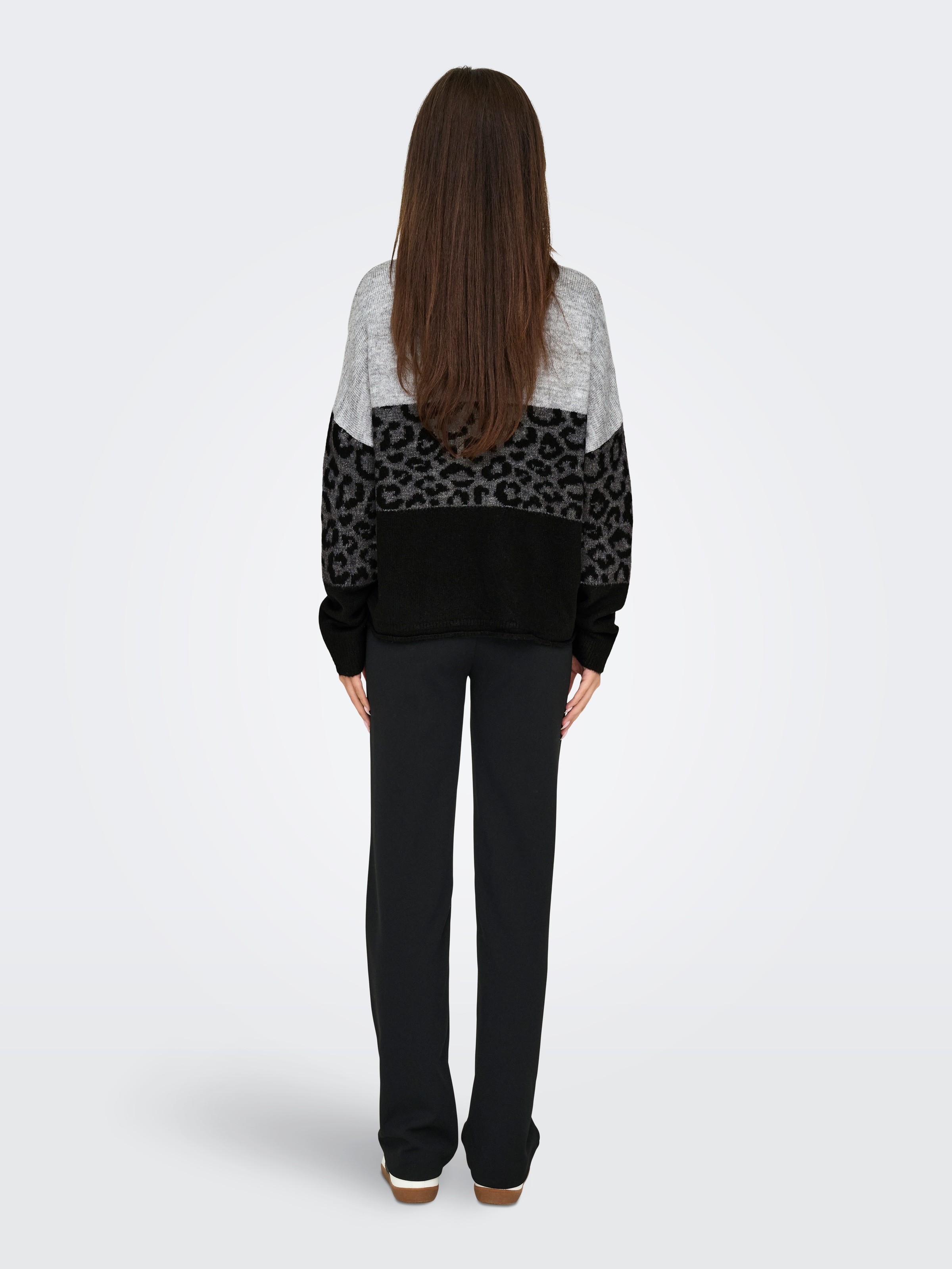 ONLY Rundhalspullover »ONLJADE ANIMAL LS O-NECK NOOS KNT«