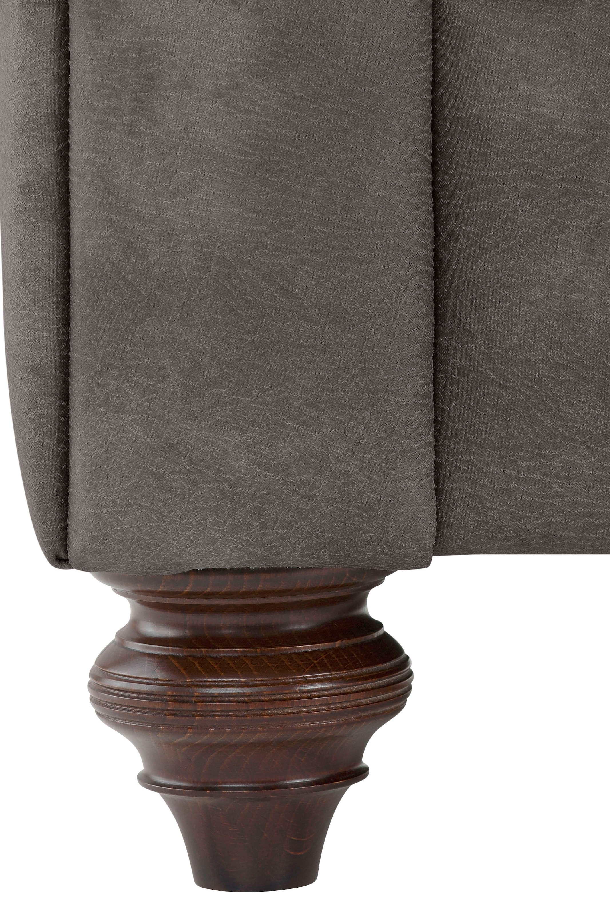 Home affaire Chesterfield-Sofa »Chesterfield Ecksofa, auch in Leder L-Form«, hochwertige Knopfheftung, langer Schenkel links oder rechts wählbar