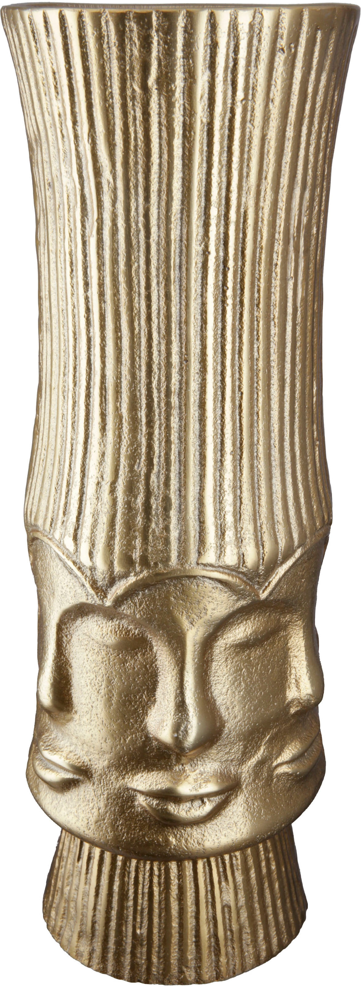 GILDE Dekovase »Face«, (1 St.), Vase aus Aluminium, Dekoobjekt