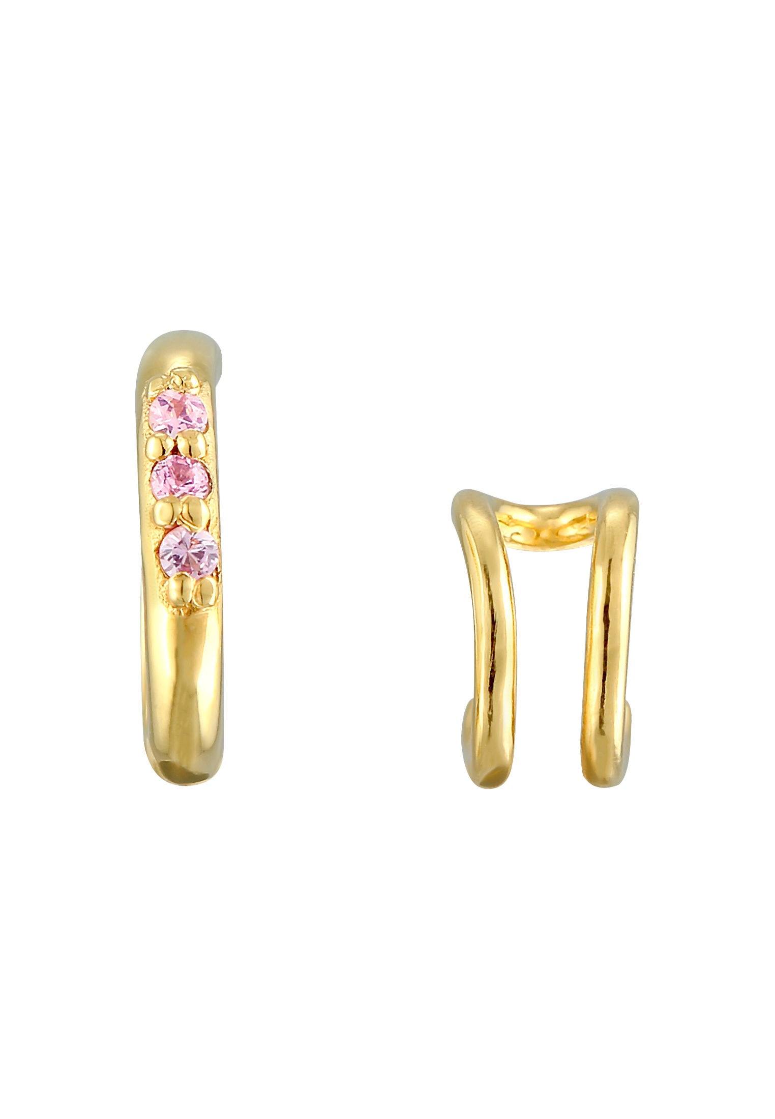 HAZE & GLORY Paar Ohrklemmen »Ohrringe Earcuff Set Glam 925 Silber vergoldet«