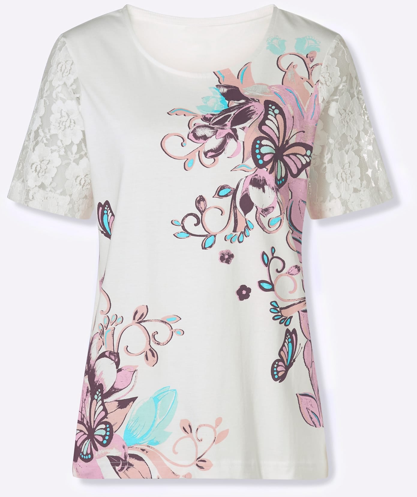 Classic Basics Spitzenshirt »Kurzarm-Shirt« 1 tlg.