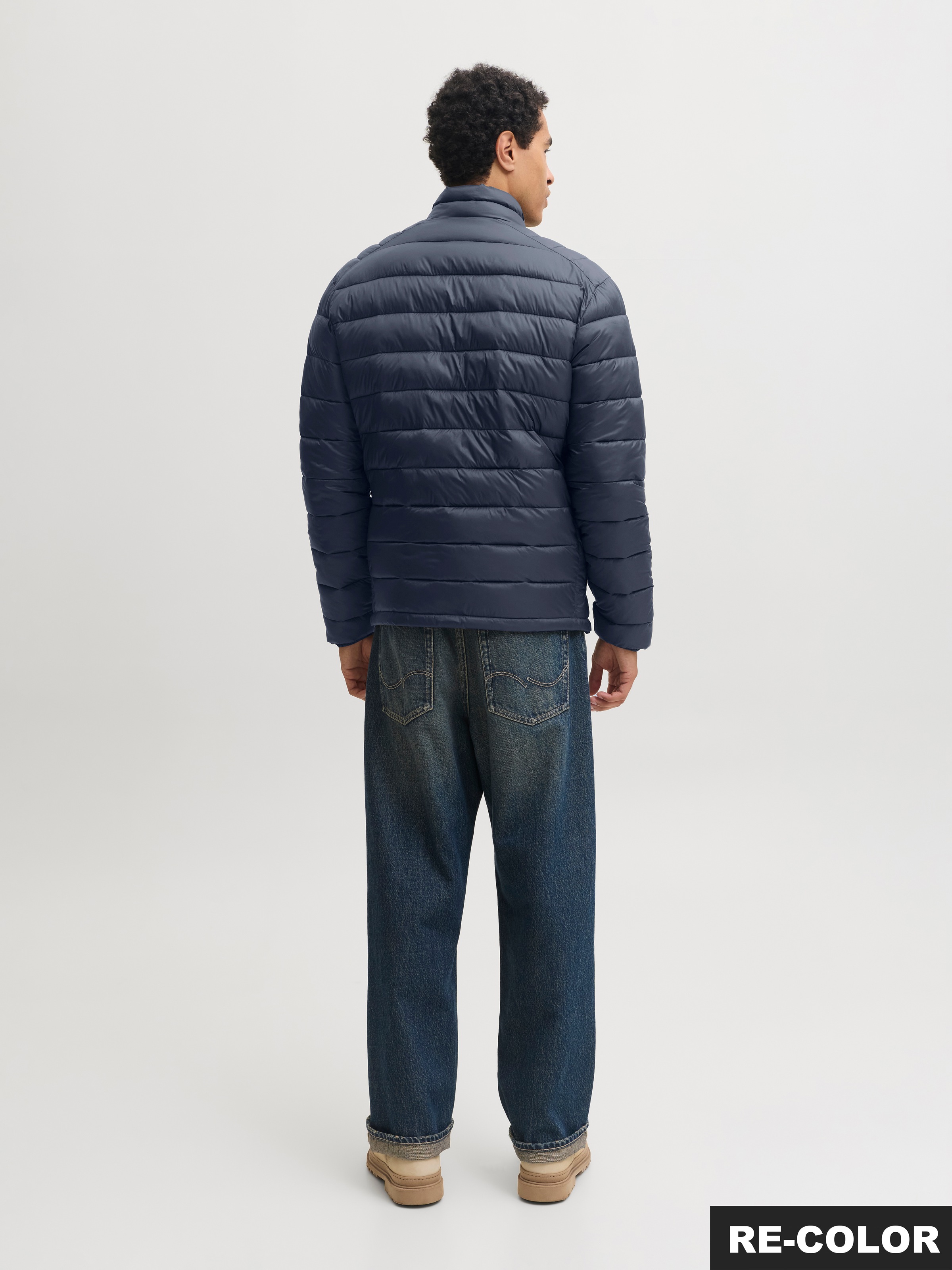Jack & Jones Steppjacke »JJEKINGSLEY LIGHT PUFFER COLLAR NOOS« Kunstfaser, mit Stehkragen