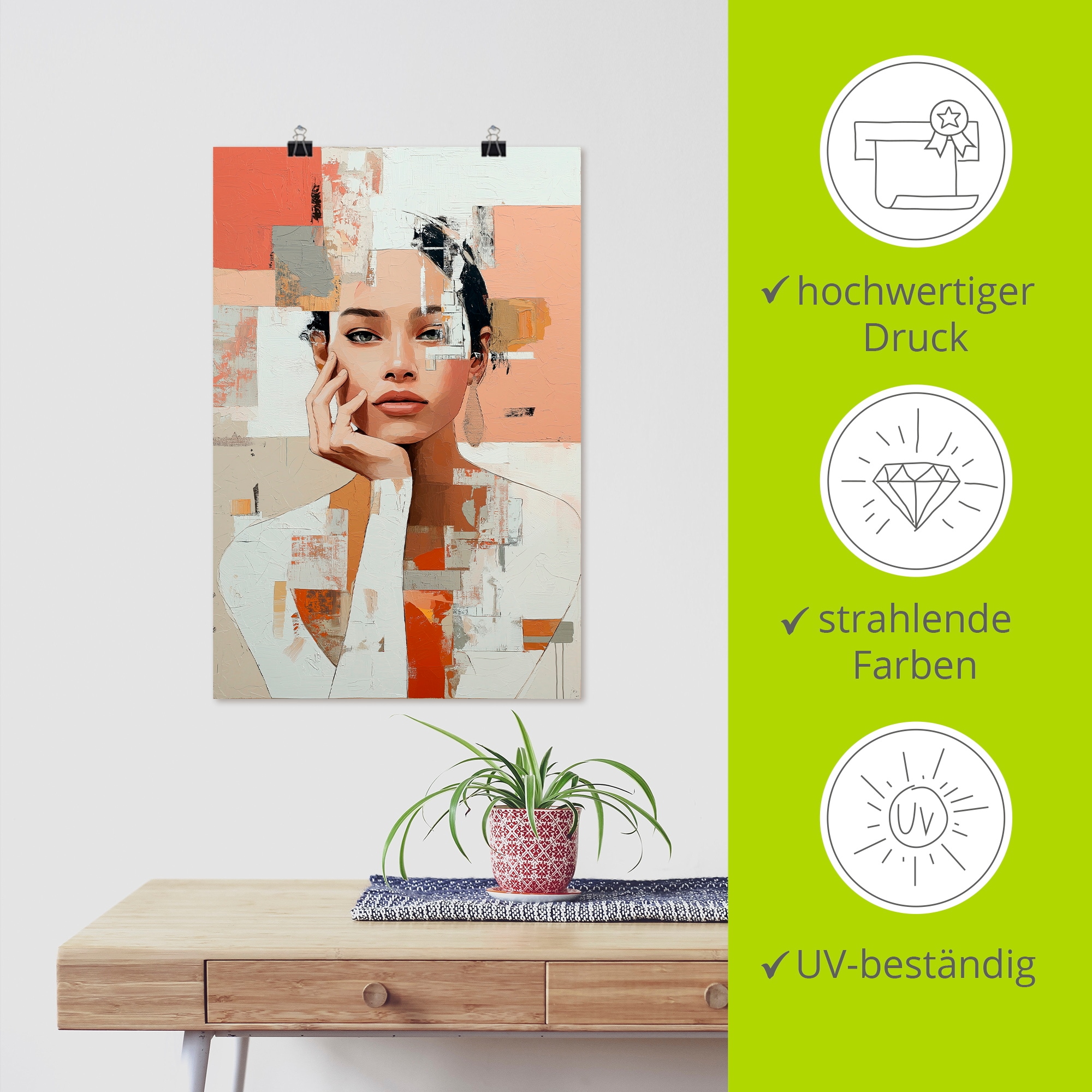 Artland Wandbild »Blick im Fragment« Bilder von Frauen 1 Stk. tlg. als Alubild, Leinwandbild, Poster, Wandaufkleber in verschied. Größen