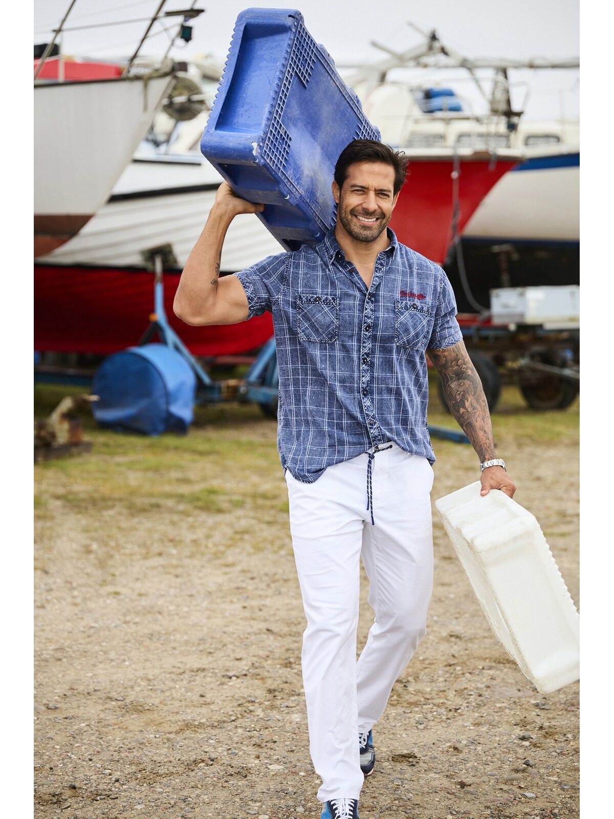 Jan Vanderstorm Kurzarmhemd »Kurzarmhemd KJELTAN« 1 Stk.