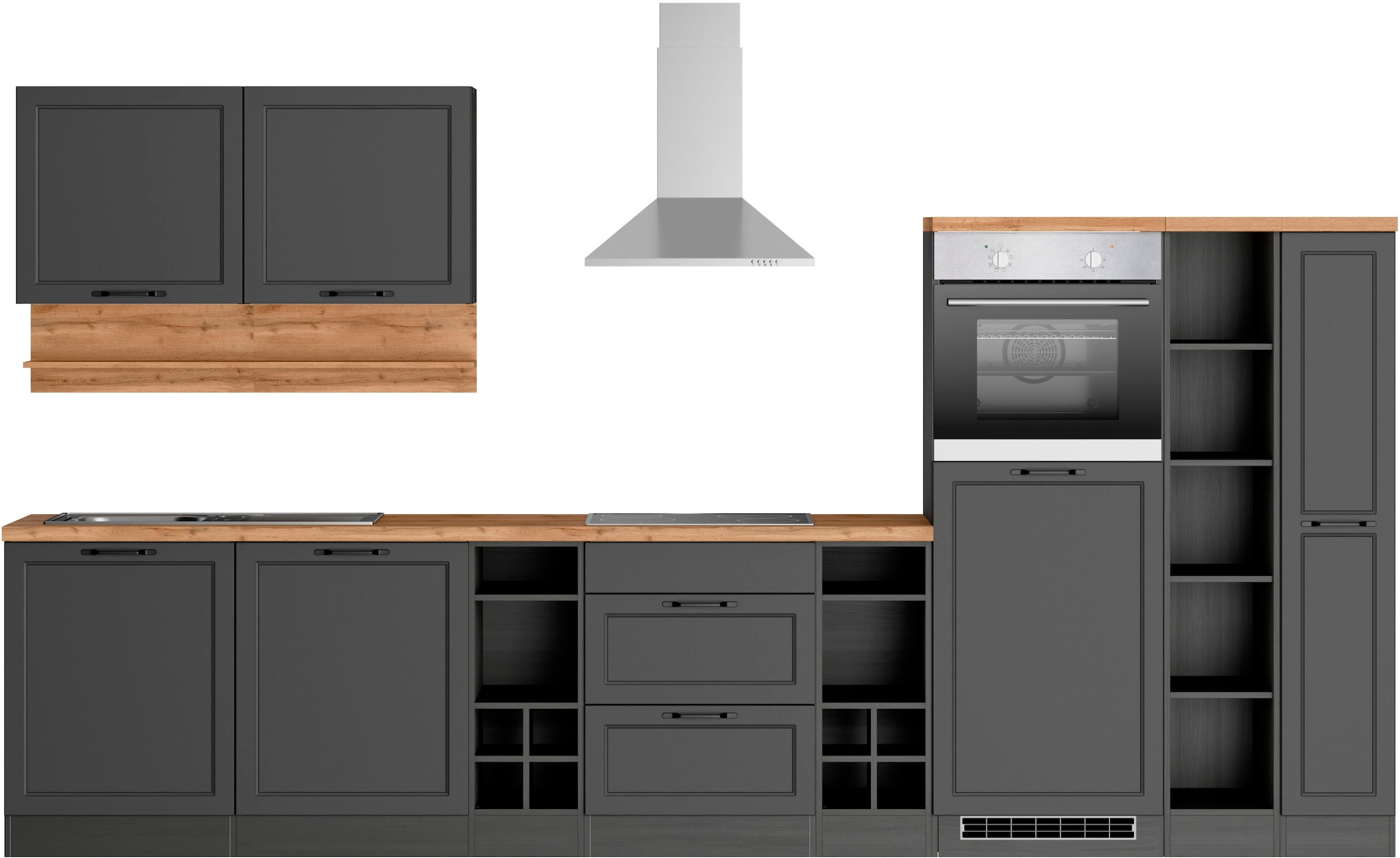 KOCHSTATION Küchenzeile »KS-Lana« 360 cm breit, wahlweise mit oder ohne E-Geräte