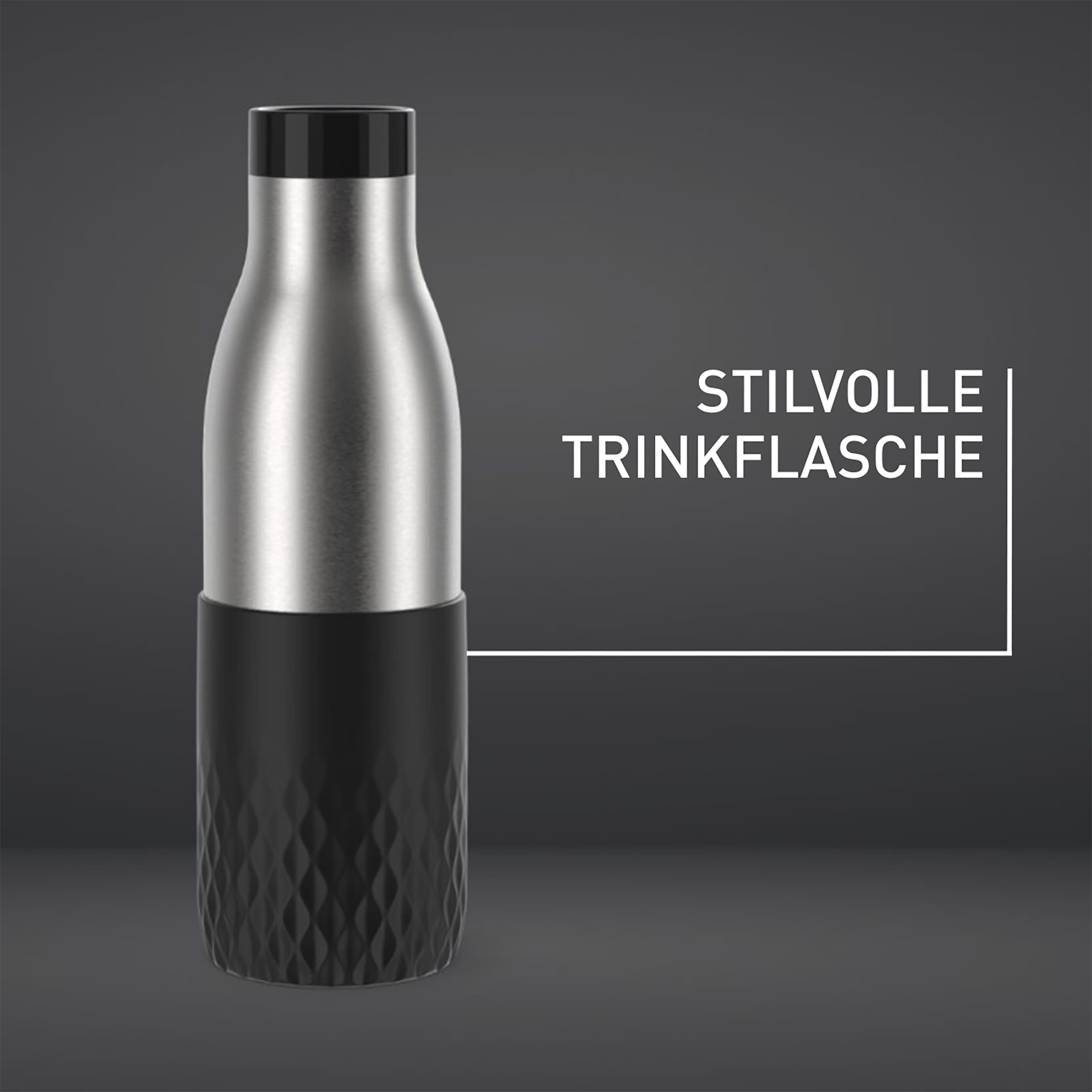 Emsa Trinkflasche »Bludrop Sleeve«, nachhaltig, Silikon-Manschette, 12h heiß, 24h kalt, 360° Trinkgenuss