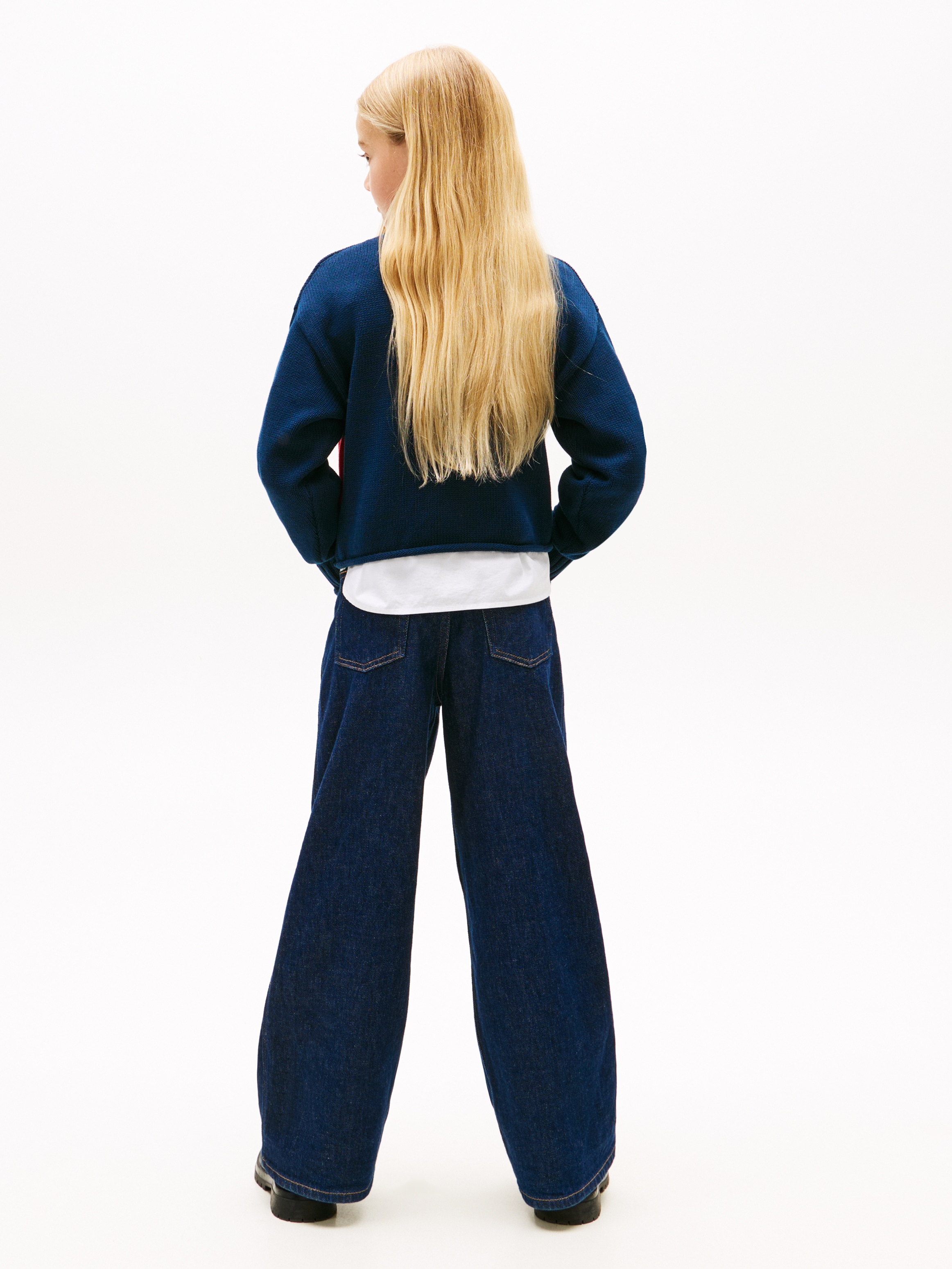 Tommy Hilfiger Strickpullover Kinder bis 16 Jahre, mit Rundhalsausschnitt