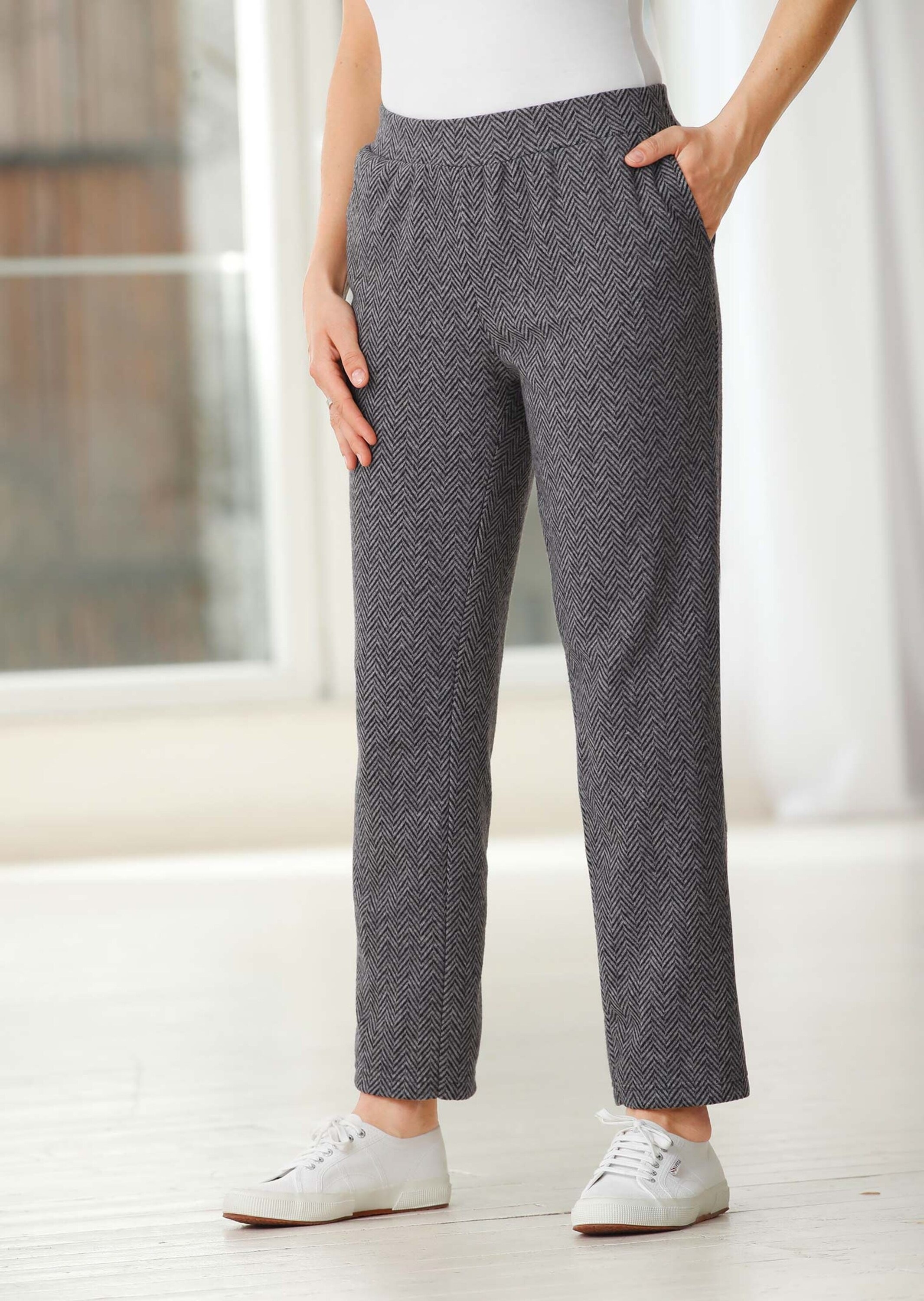 GOLDNER 2-in-1-Hose »Kurzgröße Kuschelige Flausch-Freizeithose«