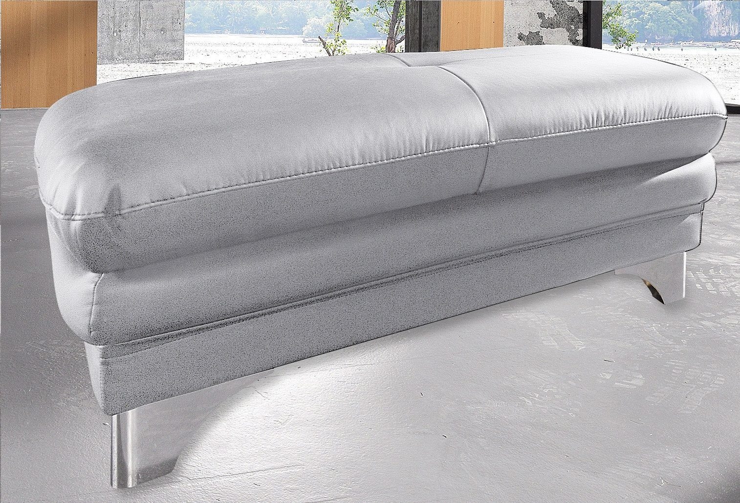COTTA Polstergarnitur »Enterprise«, (Set), Set bestehend aus: 3-Sitzer mit Arm- & Kopfteilverstellung & Hocker