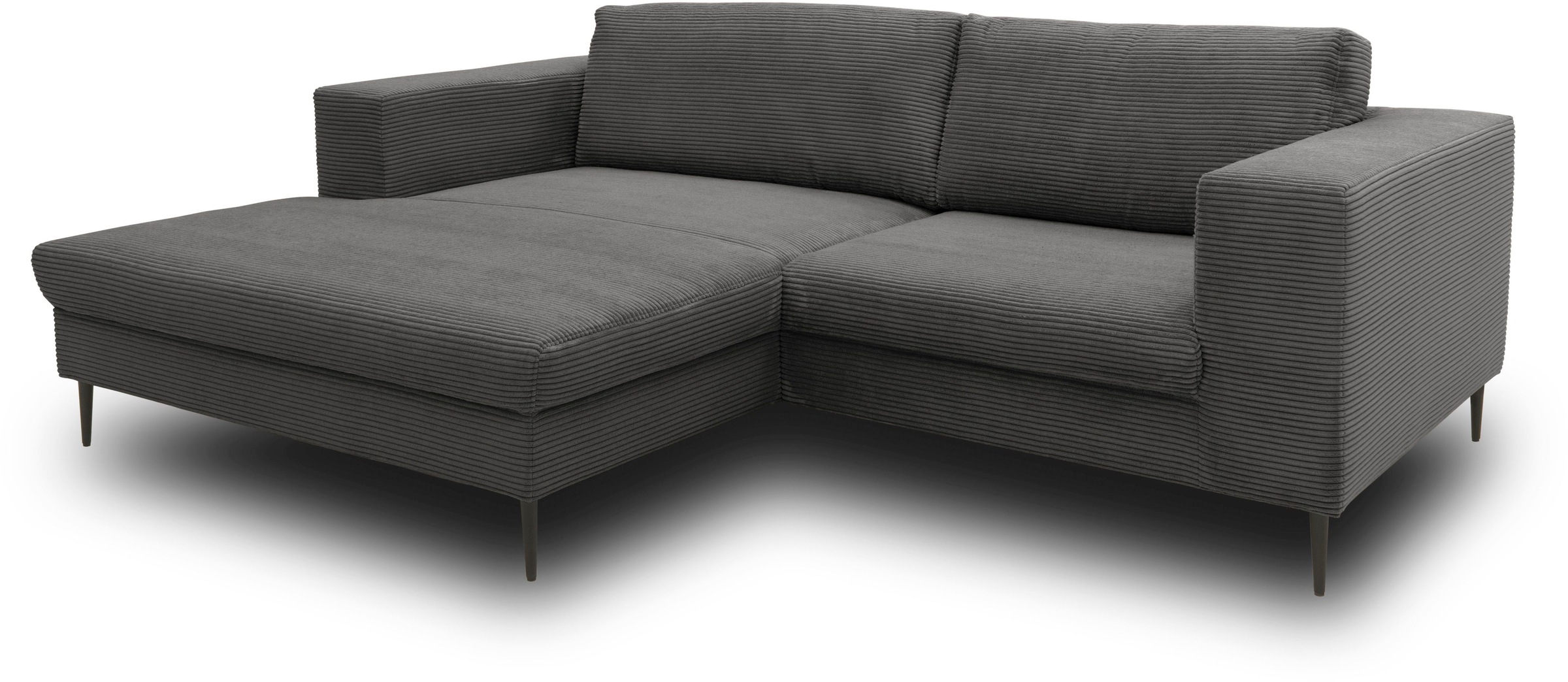 DOMO collection Ecksofa »Modica kompakt und elegant, Breite 244, L-Form«, moderne Optik mit extrabreiter Recamiere, auch in Cord