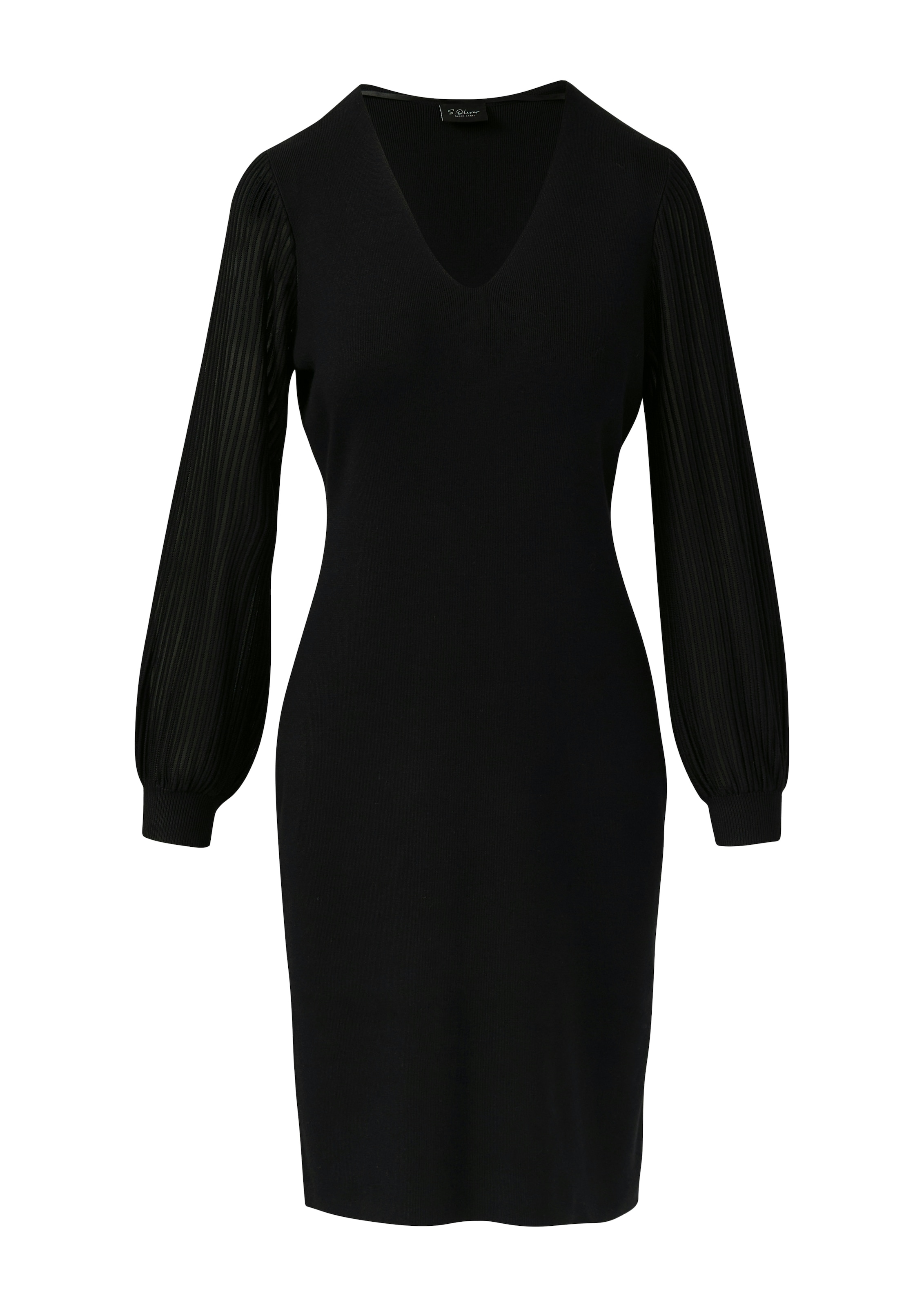 s.Oliver BLACK LABEL Strickkleid mit V-Ausschnitt