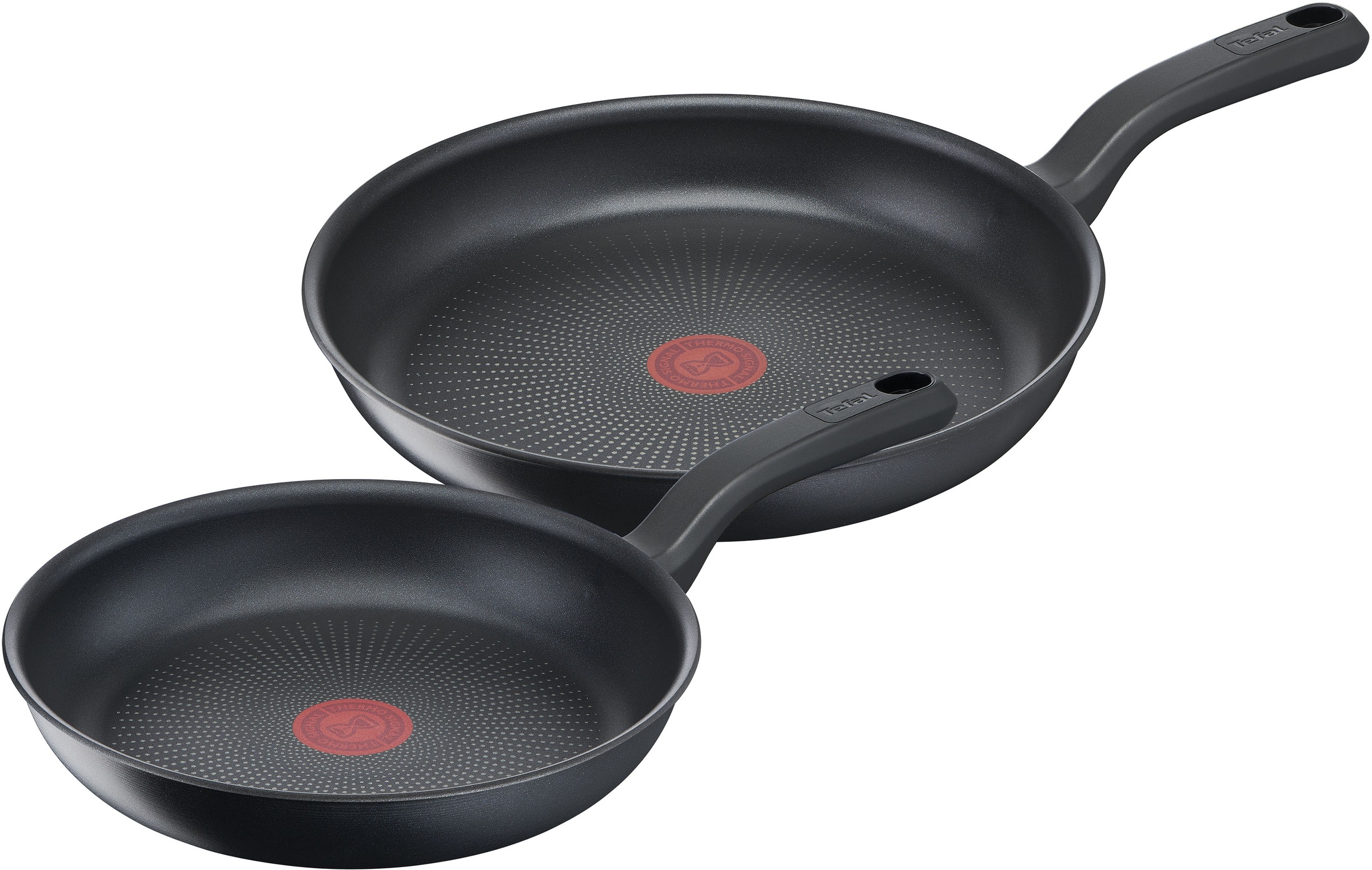 Tefal Pfannen-Set »G26791 Daily Chef«, Aluminium, (Set, 2 tlg.), Antihaftversiegelung, Thermo-Signal Temperaturanzeiger, hergestellt in Frankreich, induktionsgeeignet, umweltfreundlich, 24/28 cm