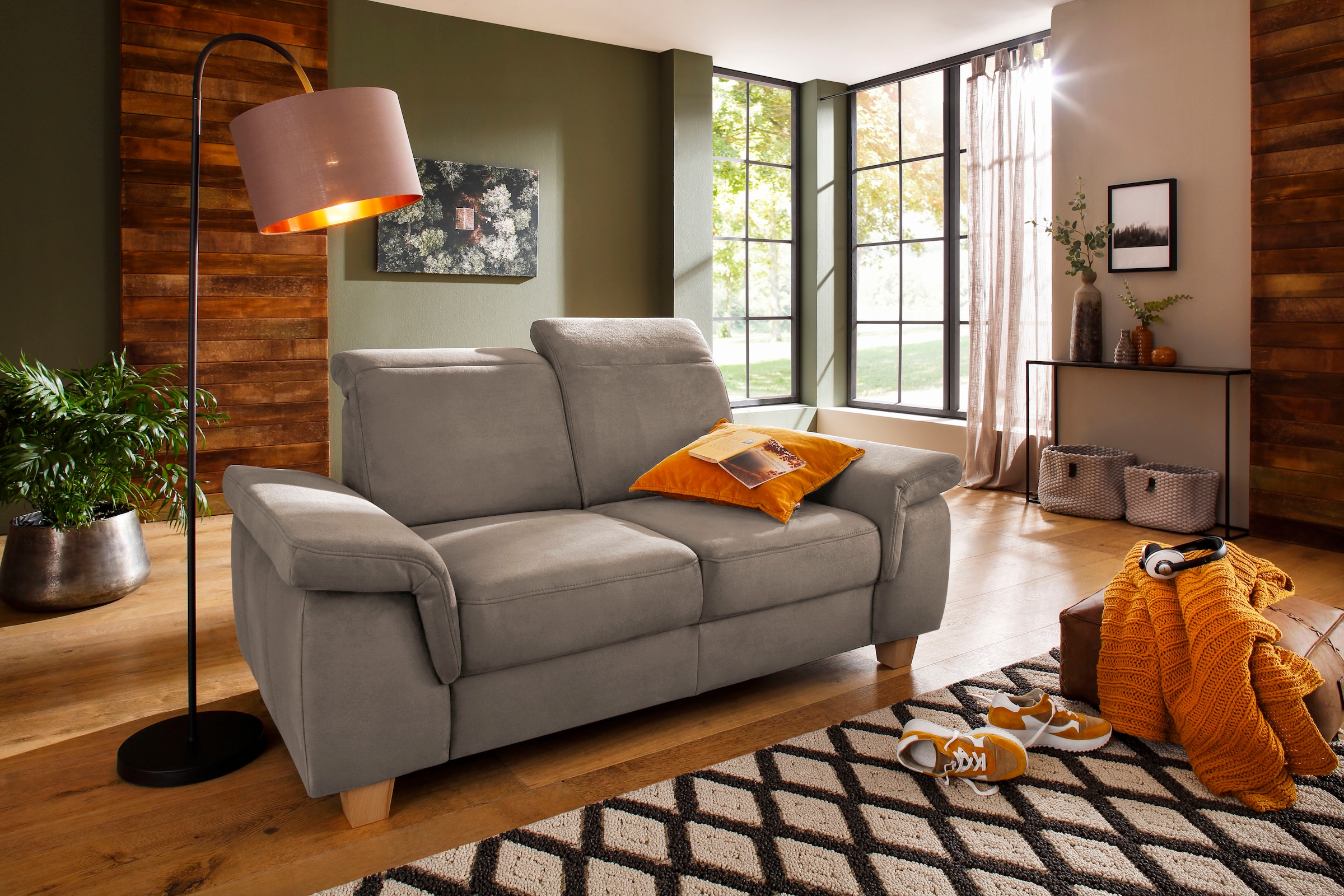 Home affaire 2-Sitzer »Dalia« mit Federkernpolsterung, wahlweise auch mit Kopftteilverstellung