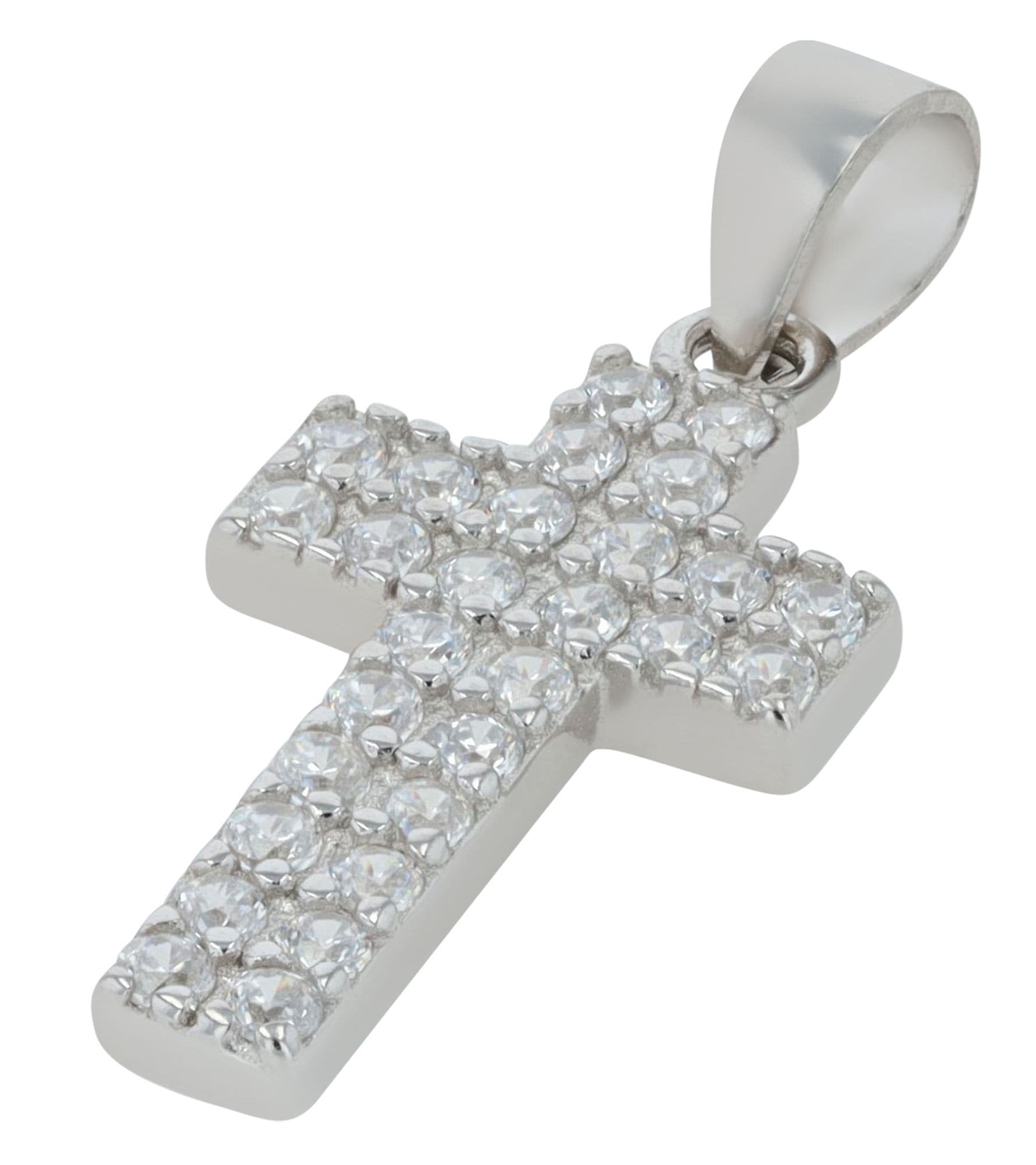 Adelia´s Kreuzanhänger »Damen Anhänger ¿ Kreuz Kreuzanhänger aus 925 Silber mit Zirkonia«