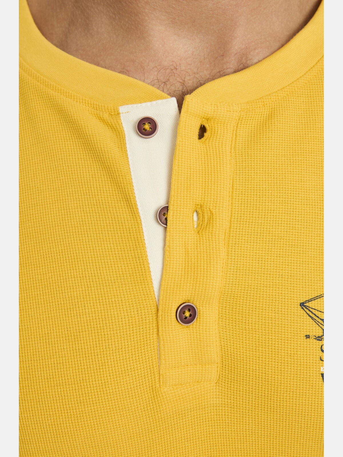 Jan Vanderstorm T-Shirt »T-Shirt ERENGISL«, (1 tlg.), mit stylischer Knopfleiste