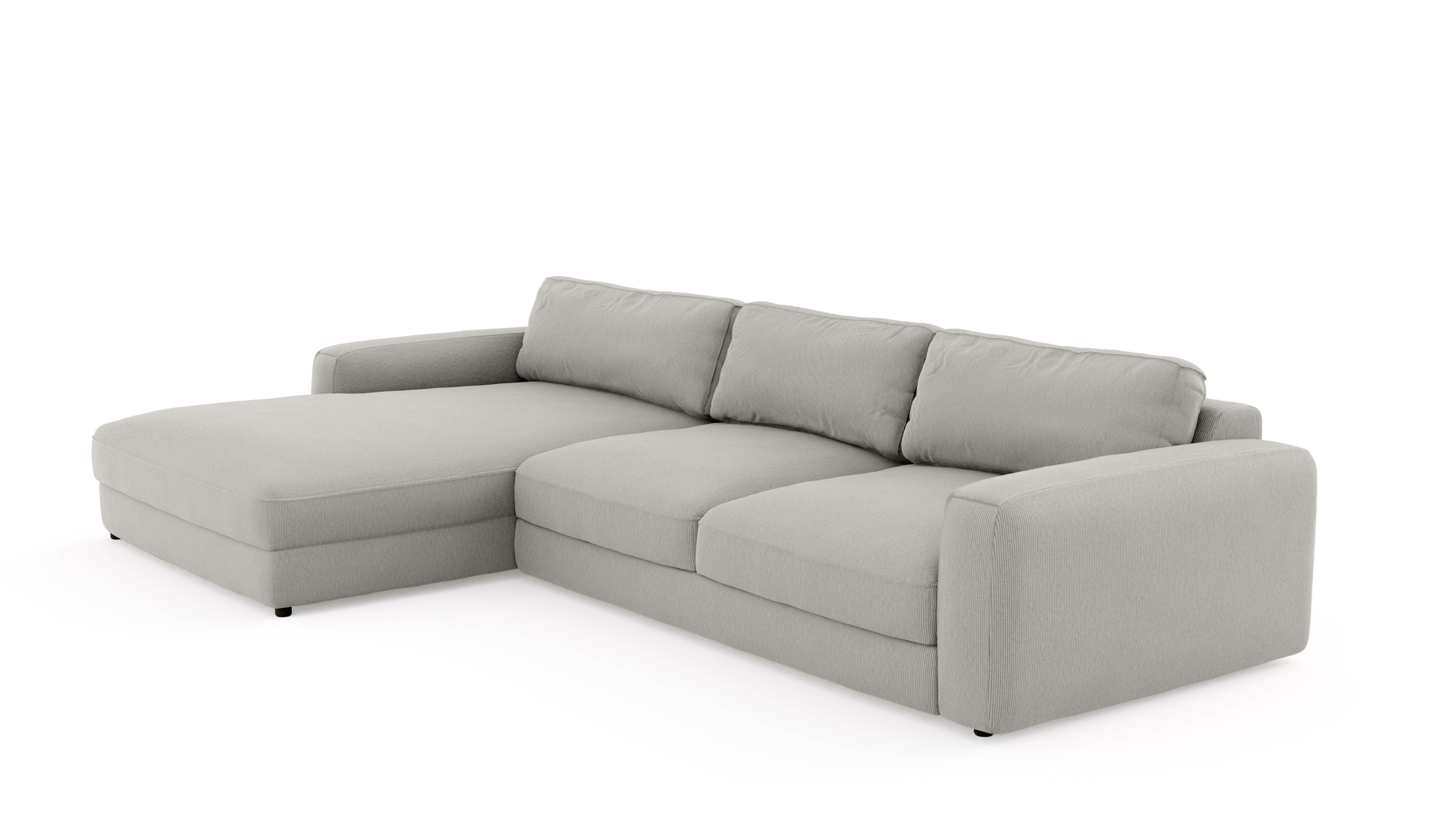 Places of Style Ecksofa »Bloomfield, L-Form«, extra tiefe Sitzfläche, wahlweise mit Sitztiefenverstellung