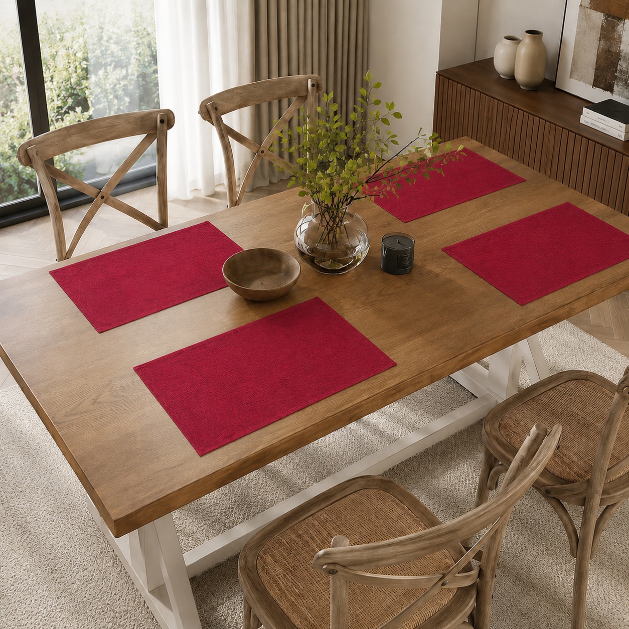 OTTO home Platzset »Meellon, 2 Stück, strukturiert, weiche und flexible Materialqualität« 2er Set, verschiedene Größen, strukturiert, Esszimmer, Esstisch, Deko,