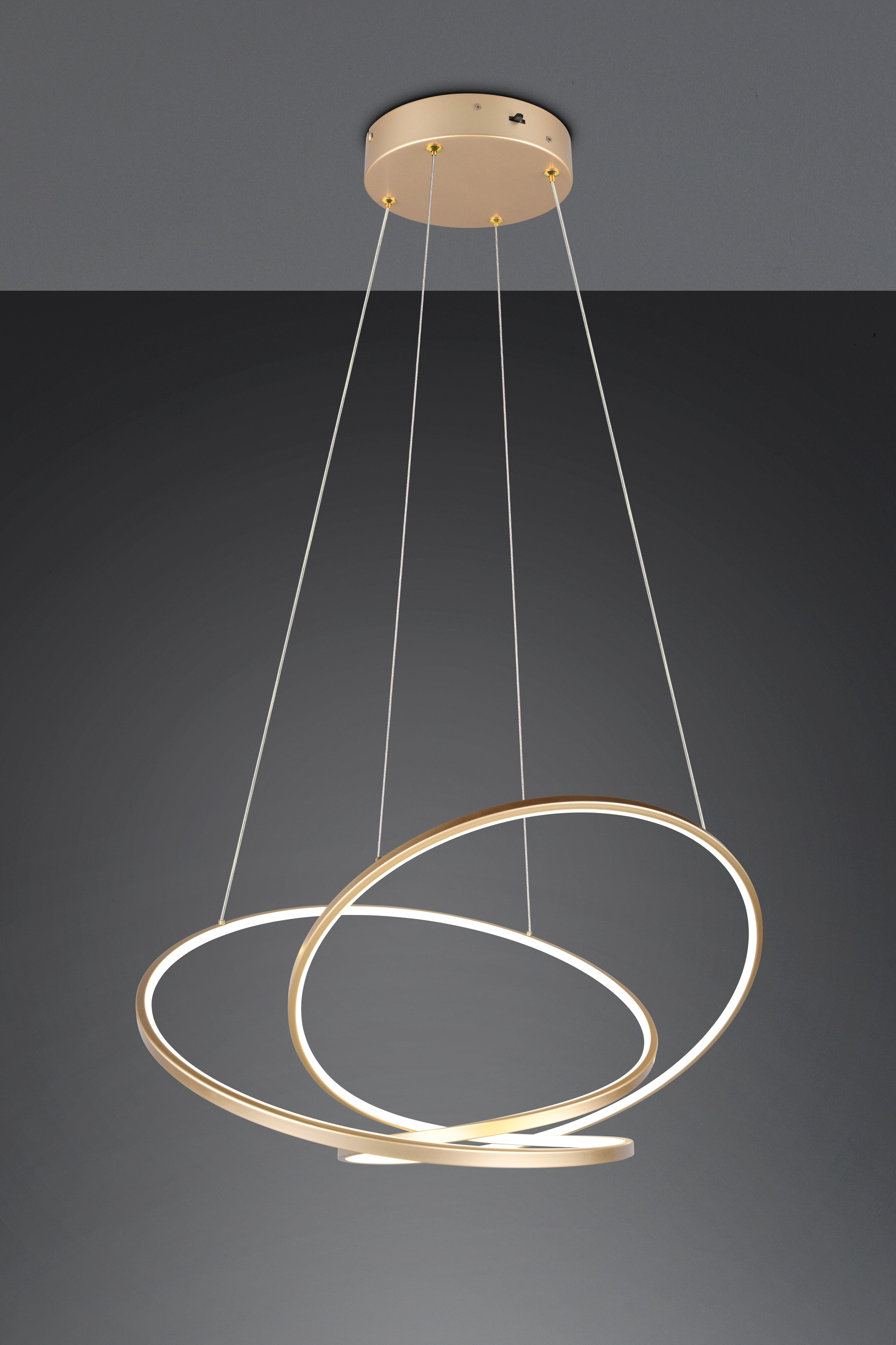 TRIO Leuchten LED Pendelleuchte »DARVIN, LED Hängelampe 52W 6700 Lumen, dimmbar, Lichtfarbe einstellbar« LED-Board 1 Stk. warmweiß - kaltweiß CCT 2300/3000/4000K warmweiß-kaltweiß, höhenverstellbar bis max 150cm