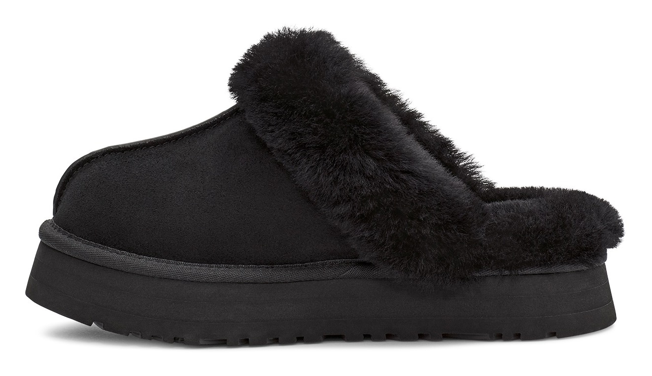 UGG Pantoffel »DISQUETTE«, Pantolette, Hausschuh, Clog, Slides mit angsagtem Plateau