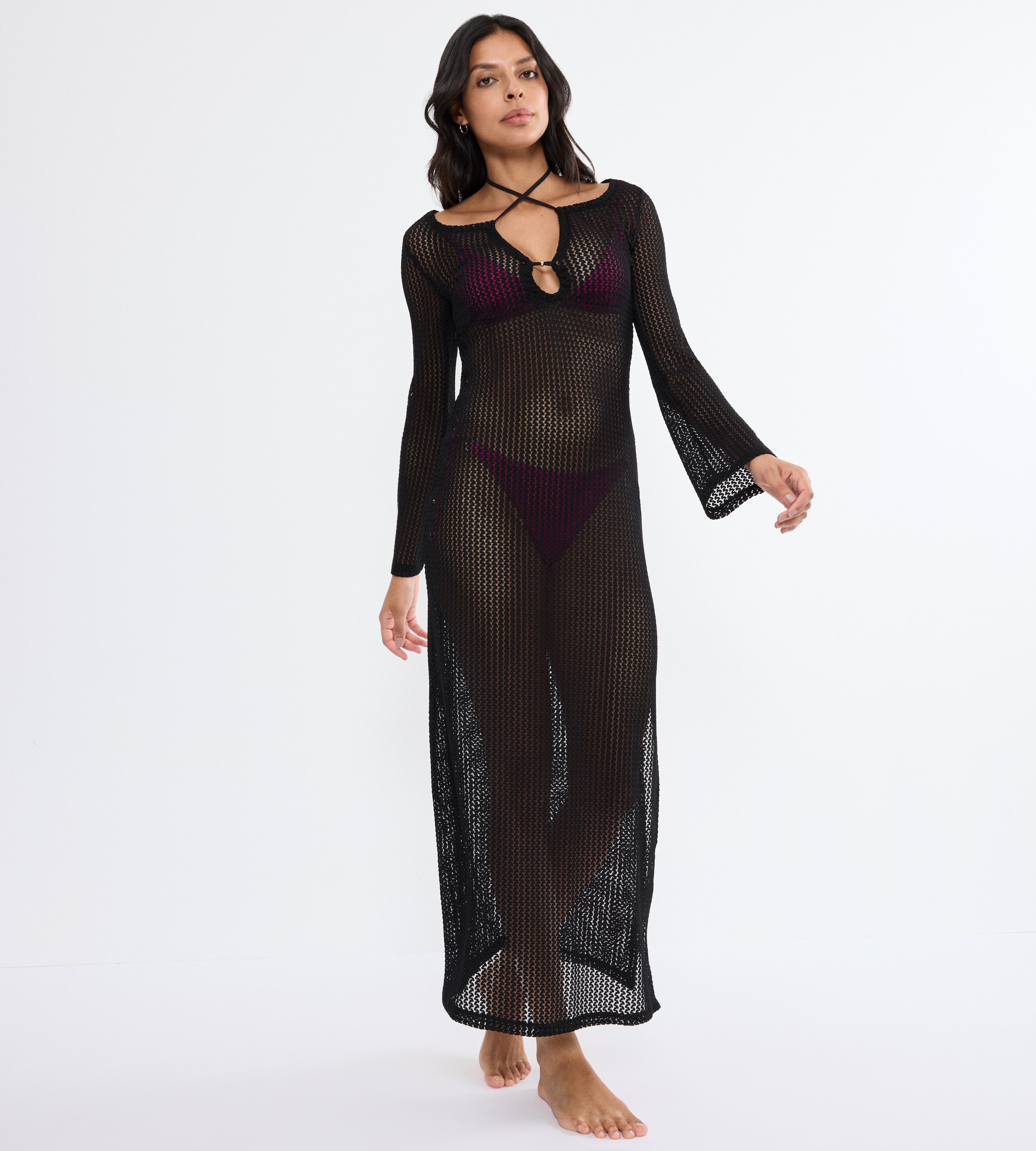 Triumph Strandkleid »Beach MyWear Crochet Long Dress LSL« weiches Häkeldesign