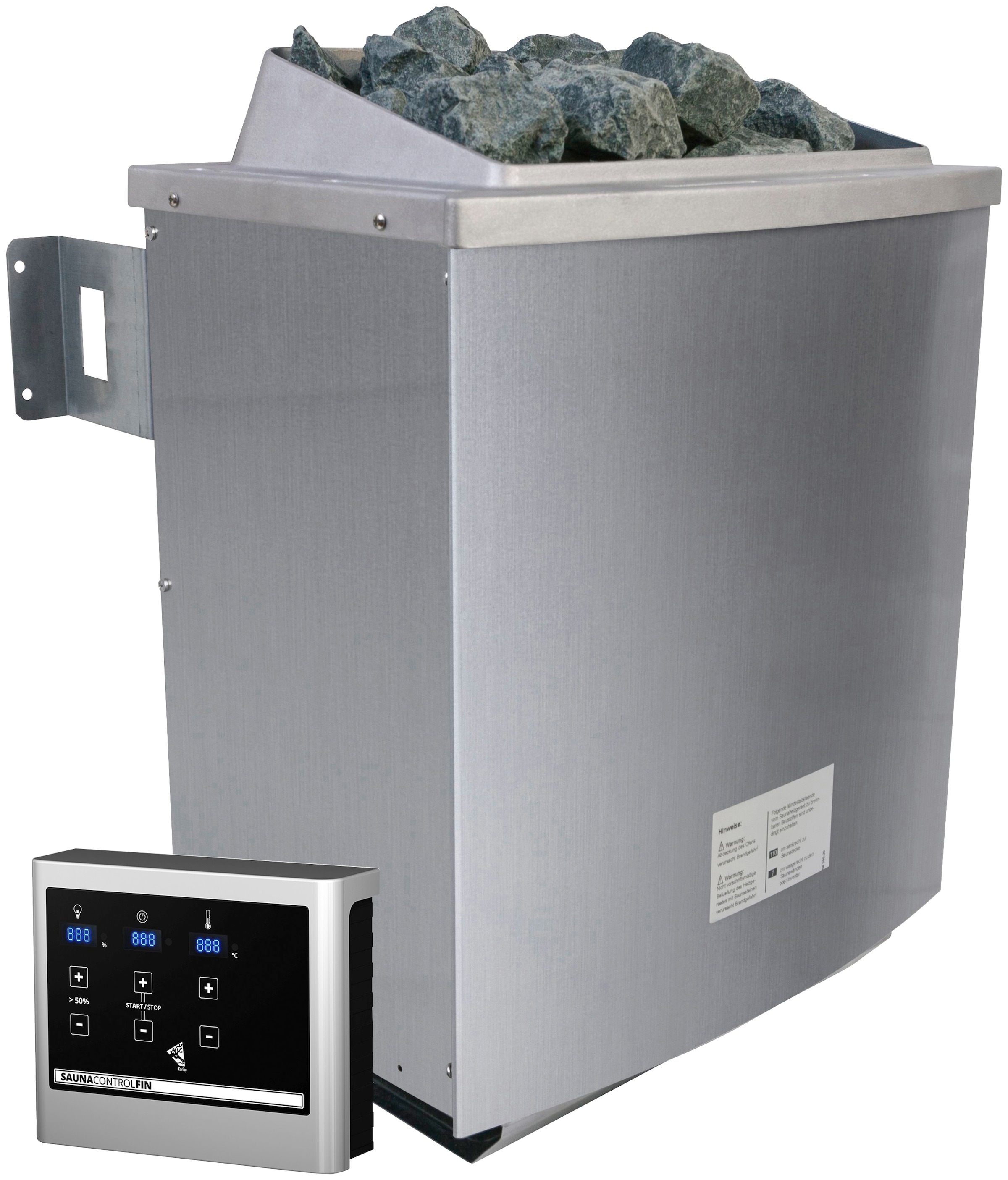 Karibu Sauna »Jarin« Set,  Ofen 9 KW externe Strg easy