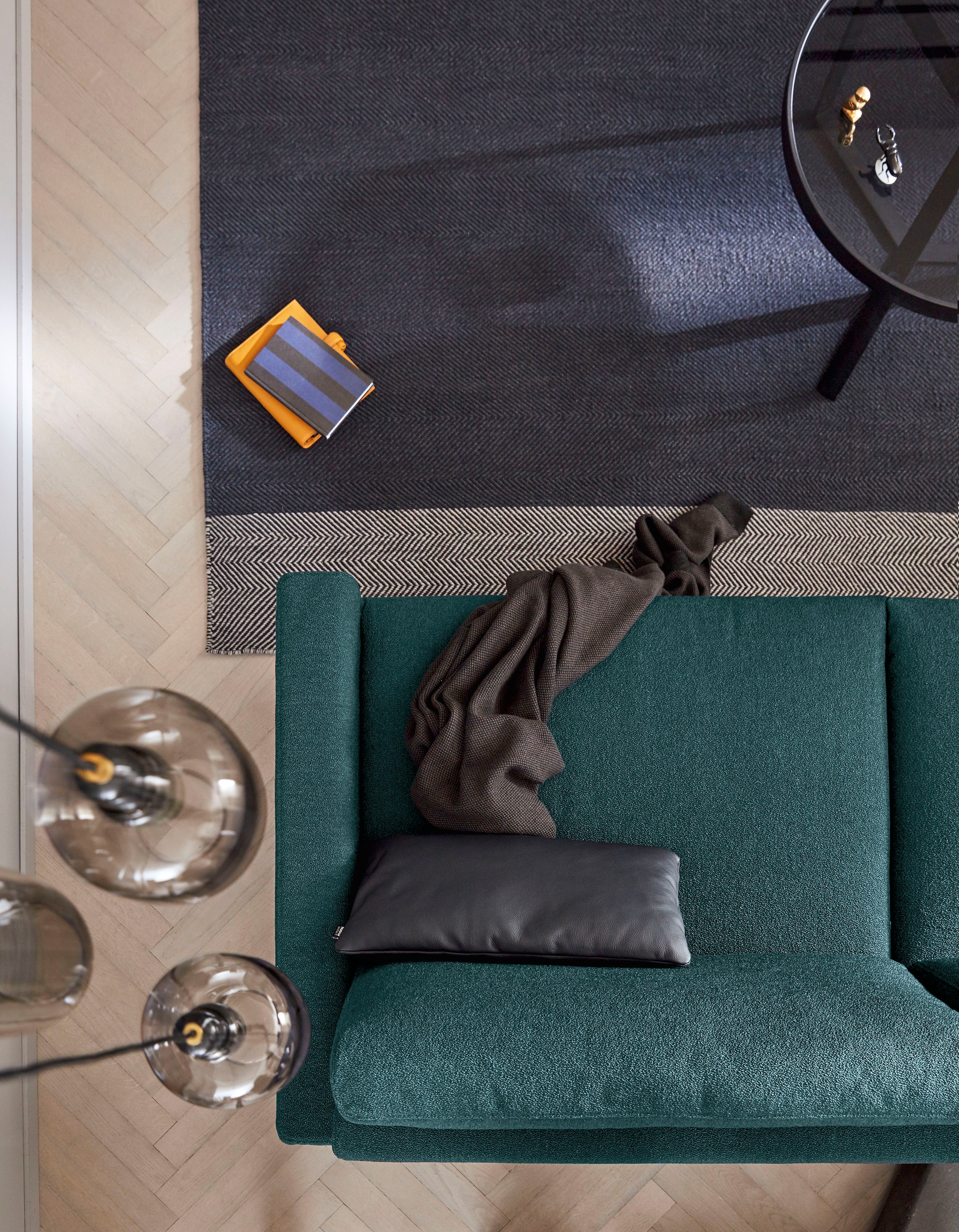 Creation BY ROLF BENZ 3-Sitzer »CR.450, Designsofa, Loungesofa«, Armlehne niedrig, Fuß chromfarben glänzend, Breite 204 cm