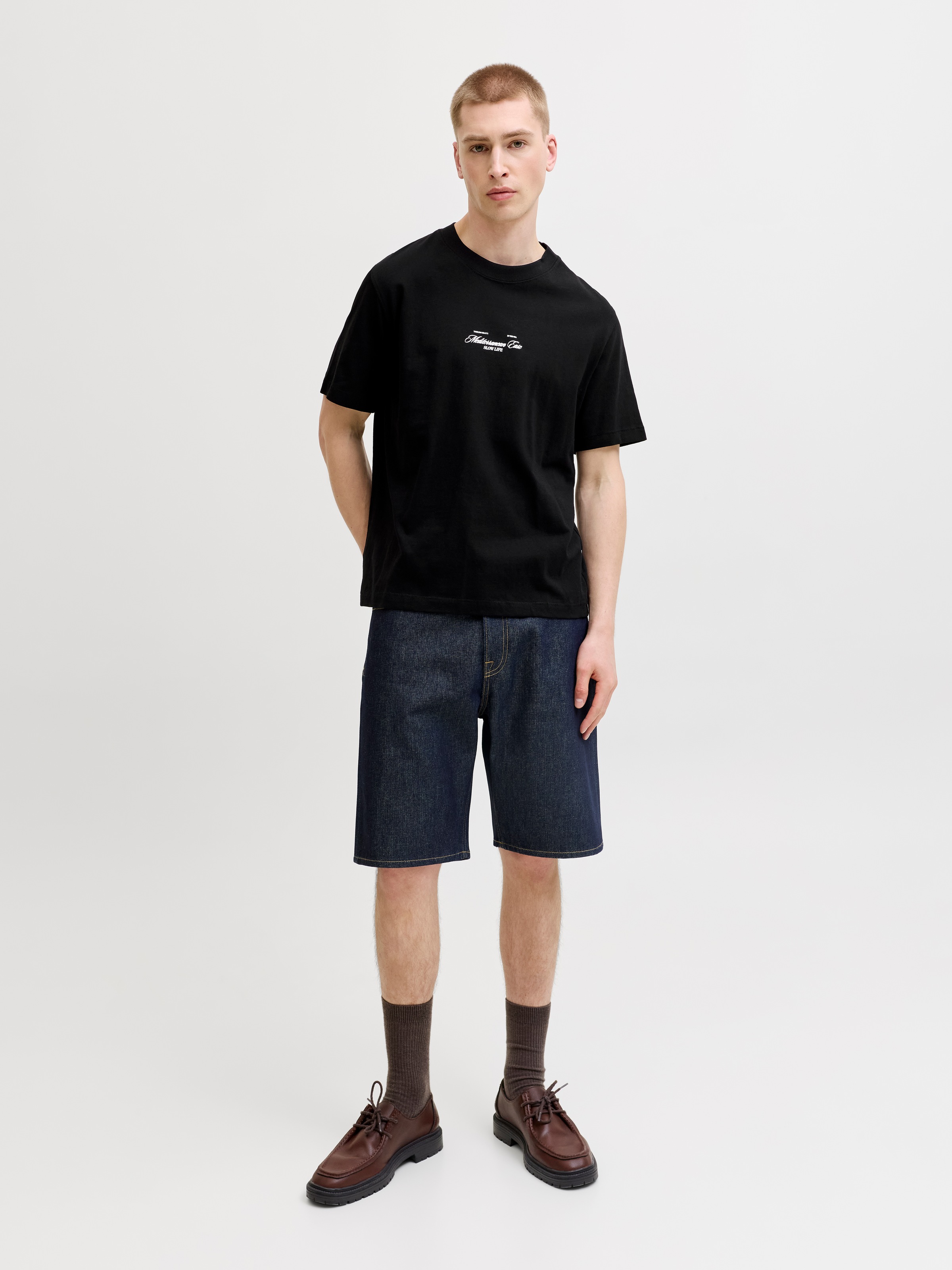 Jack & Jones T-Shirt »JORCASSIS PHOTO BACK TEE SS CREW NECK« mit Print