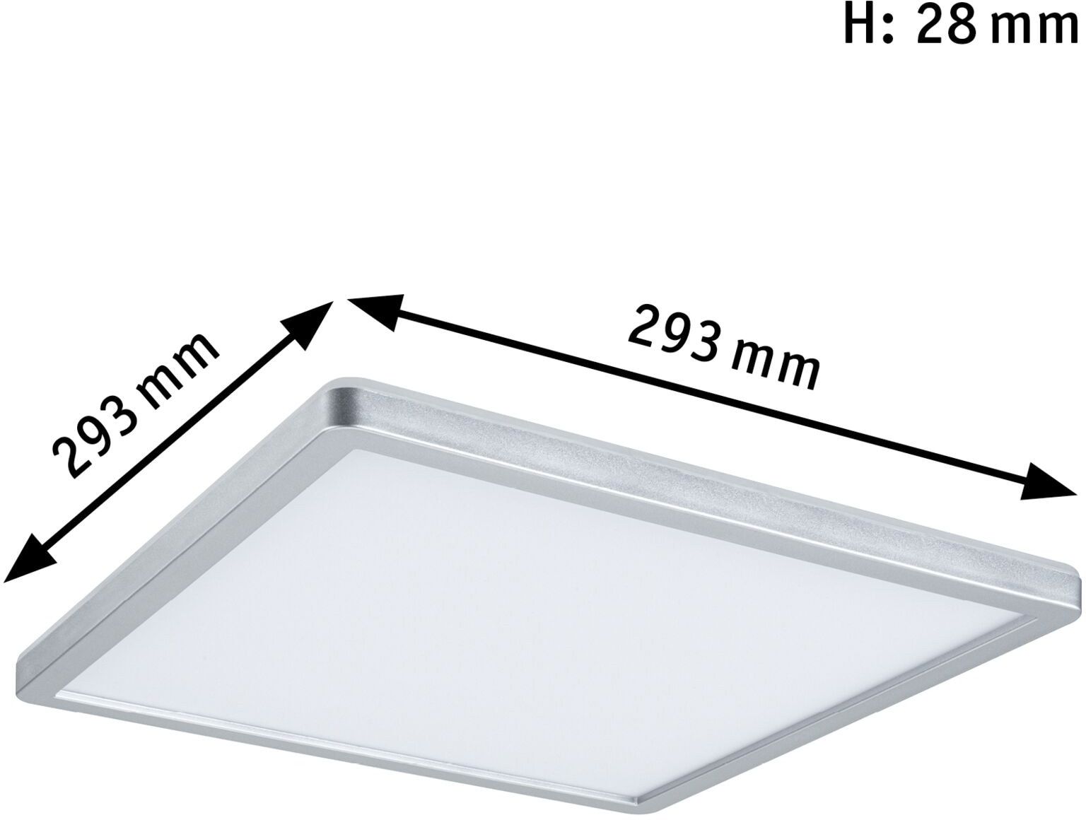 Paulmann LED Panel »Atria Shine IP44 eckig 293x293mm 16W 1600lm 4000K«, 1 flammig, Backlight