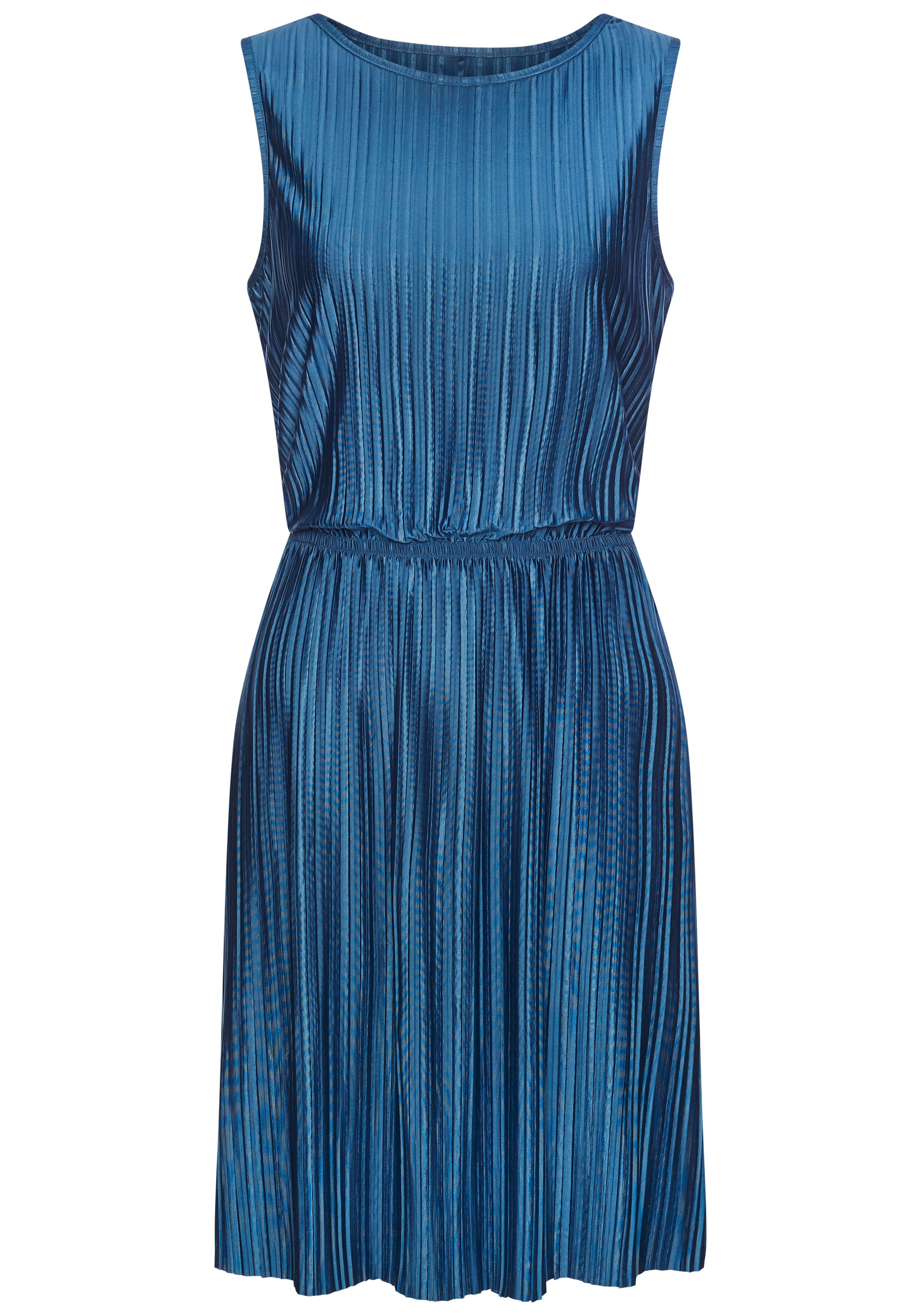 LASCANA Plisseekleid aus schimmernder Ware, festliches Sommerkleid