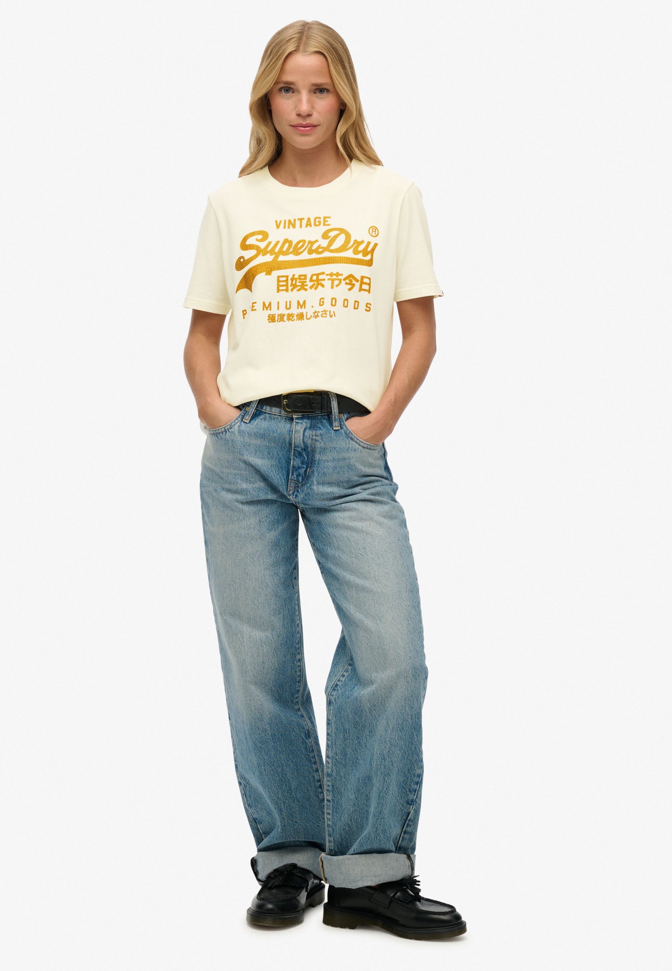 Superdry Print-Shirt »EMBELLISHED VL RELAXED TEE«