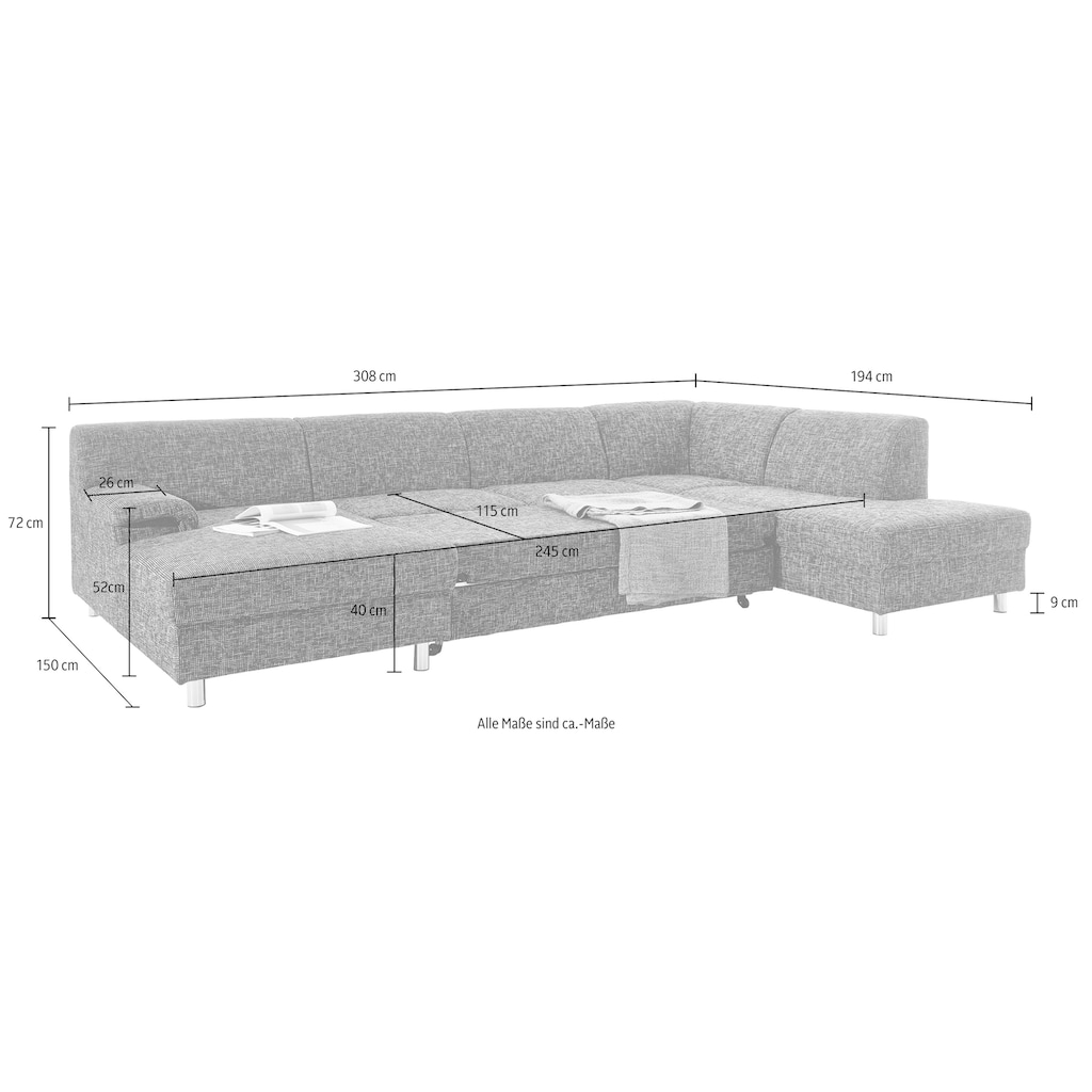 INOSIGN Wohnlandschaft »U-Form«