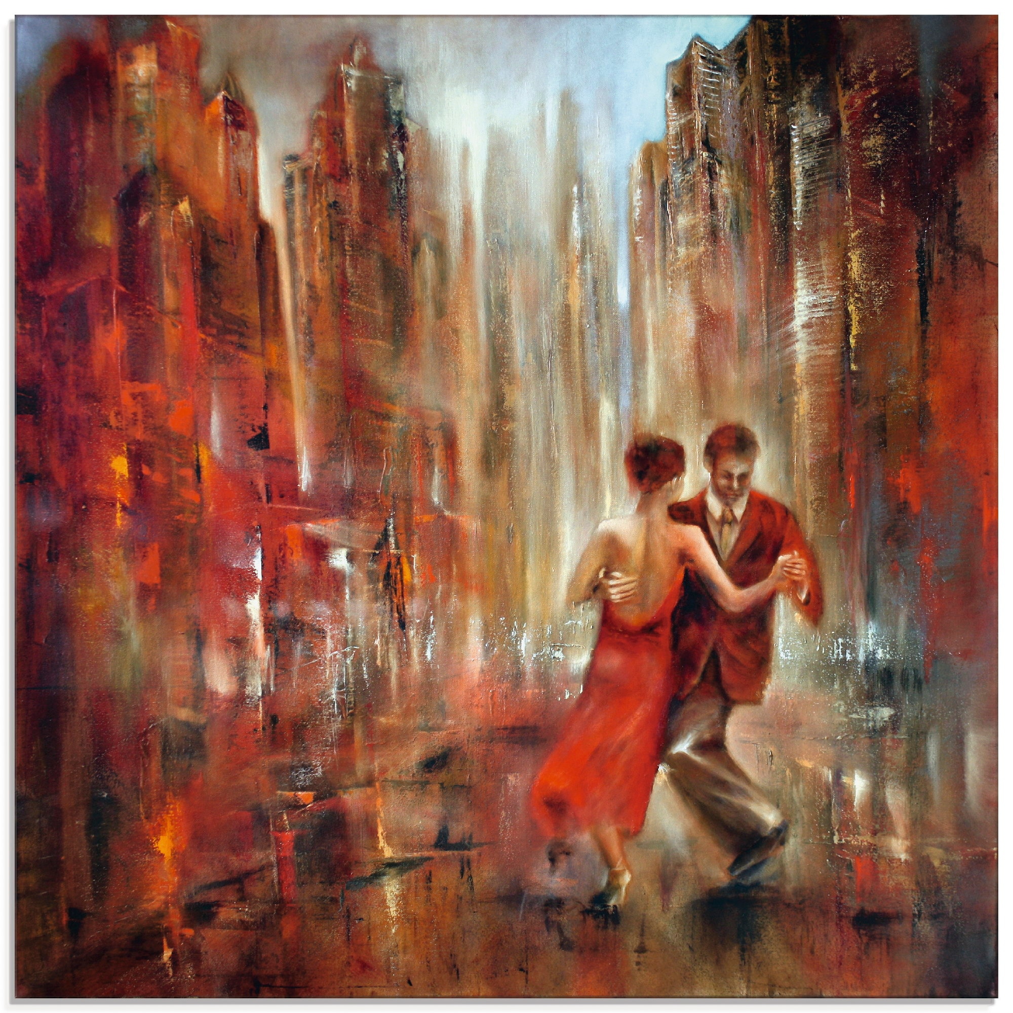 Glasbild »Tango Abstrakt«, Sport, (1 St.), in verschiedenen Größen
