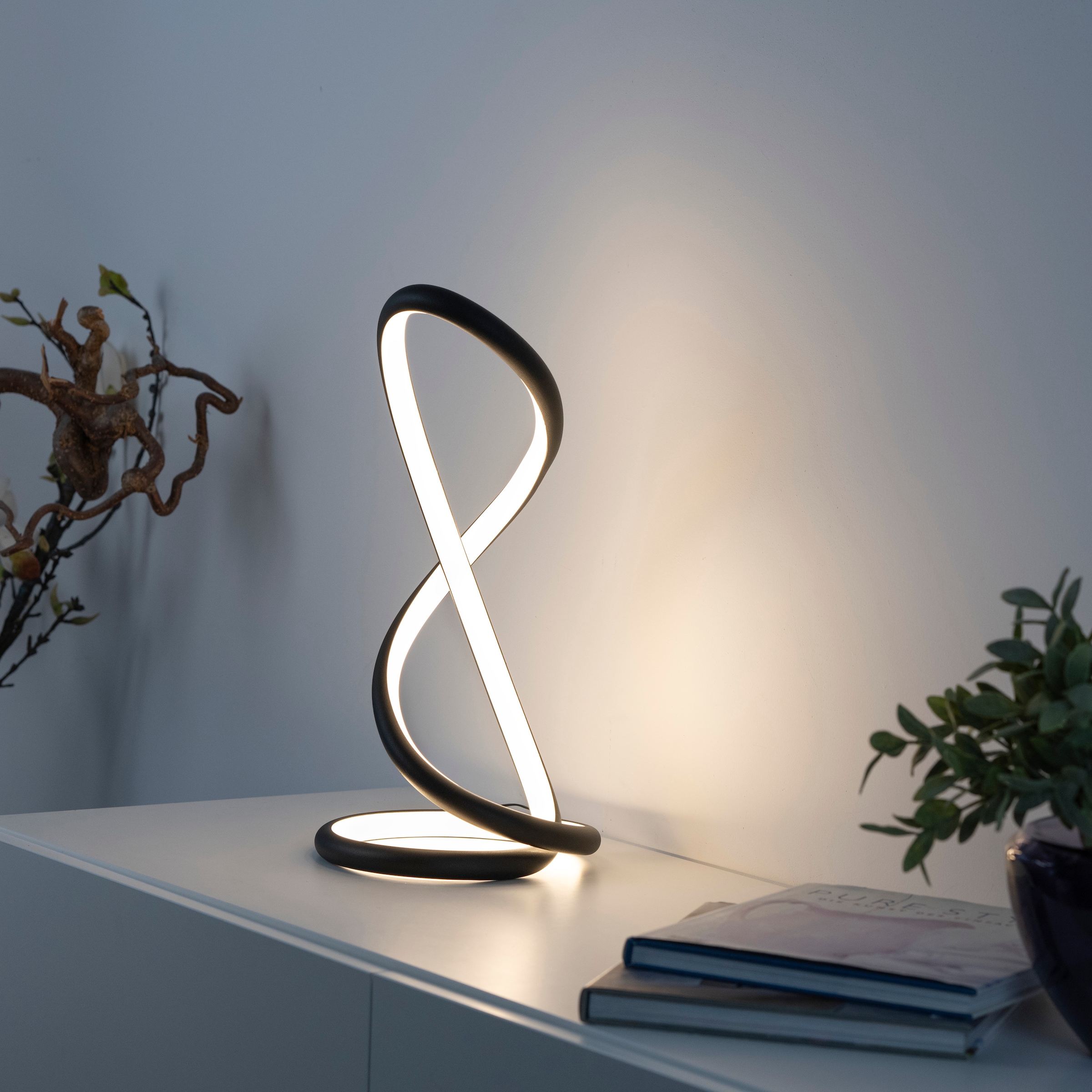 Paul Neuhaus LED Tischleuchte »TWIST« LED-Board 1 Stk. Warmweiß Schnurdimmer