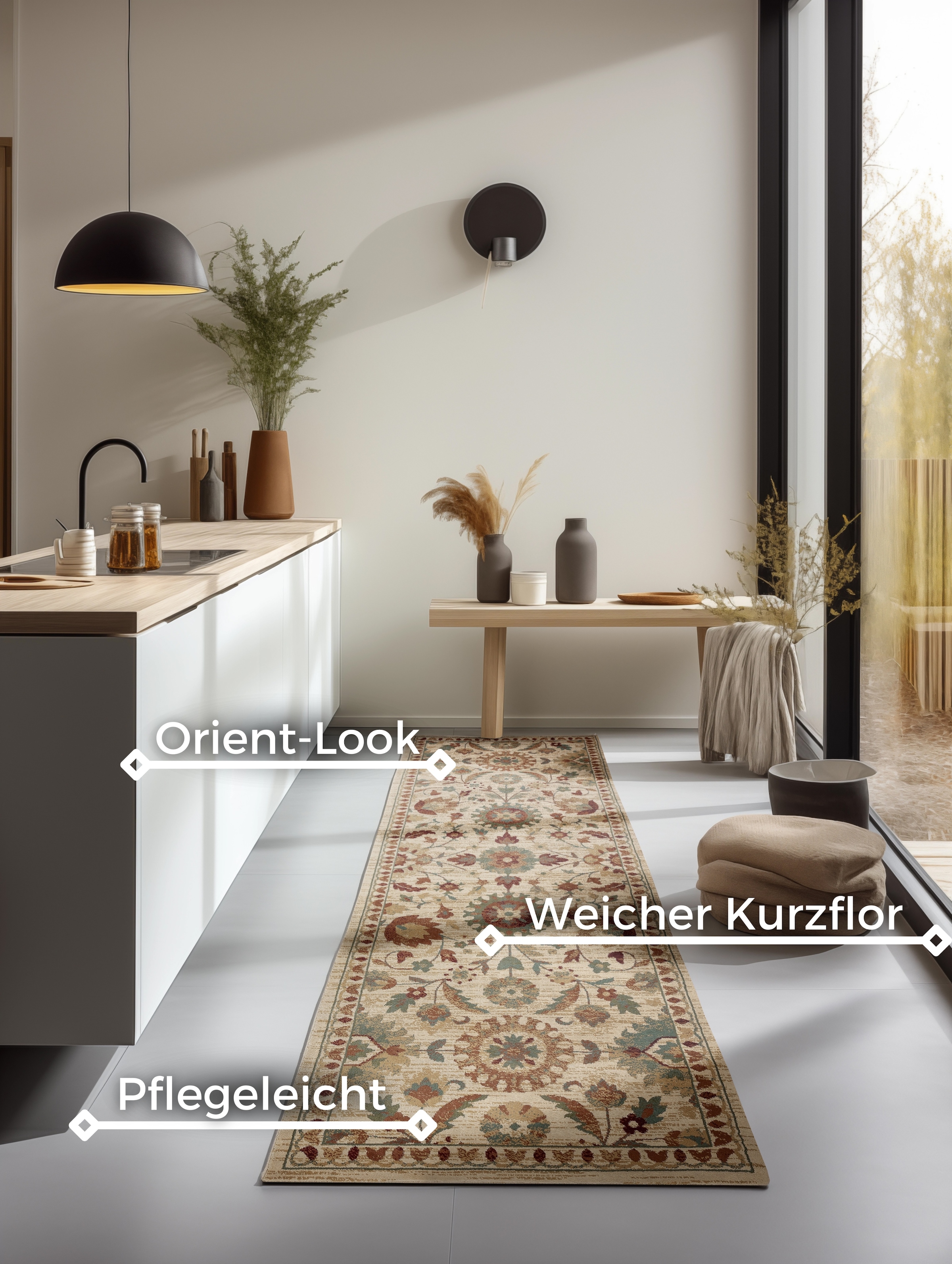 NOURISTAN Läufer »Farsi«, rechteckig, 8 mm Höhe, Orient Optik, strapazierfähig, pflegeleicht, robust