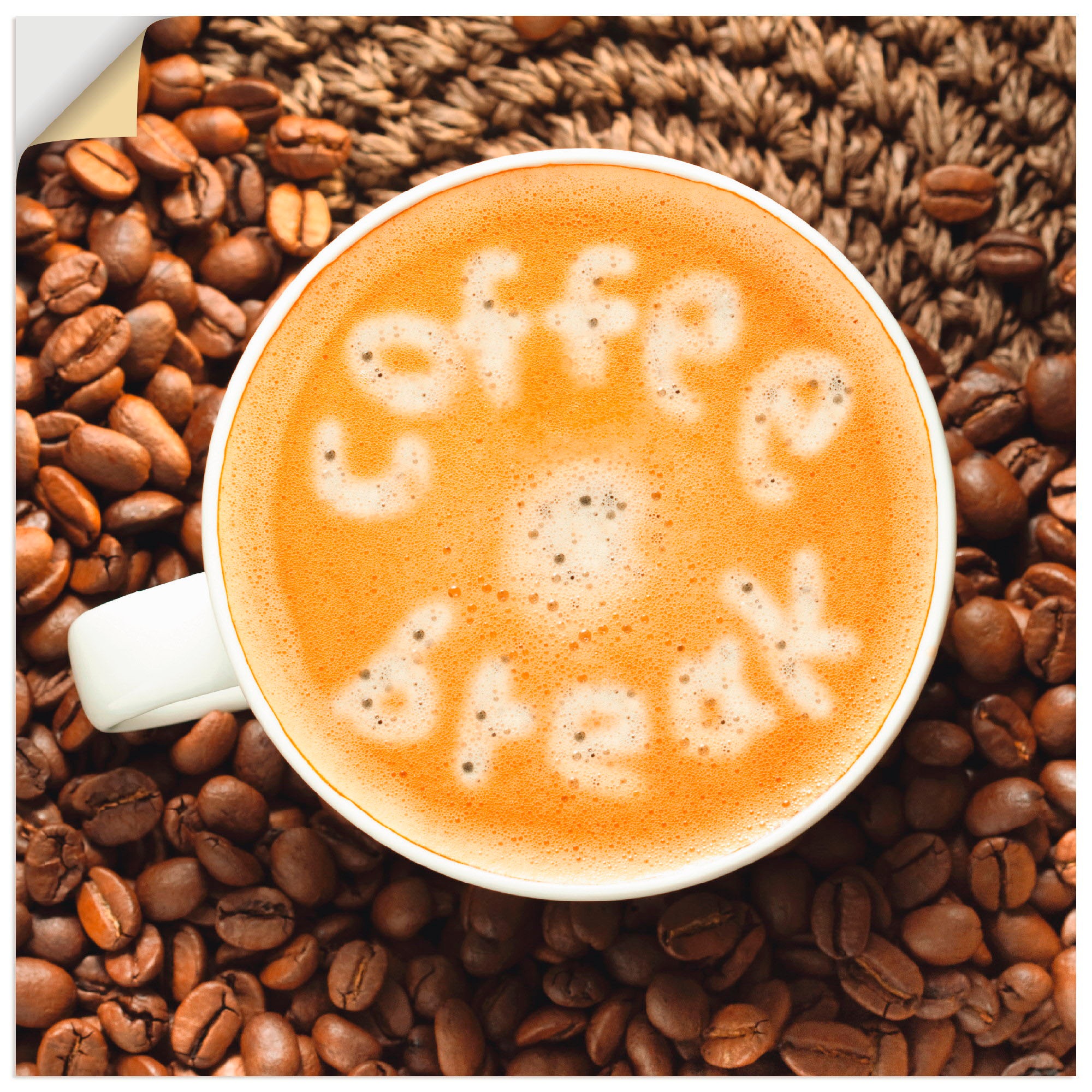 Artland Wandbild »Kaffeepause«, Getränke, (1 St.), in vielen Größen & Produktarten -Leinwandbild, Poster, Wandaufkleber / Wandtattoo auch für Badezimmer geeignet