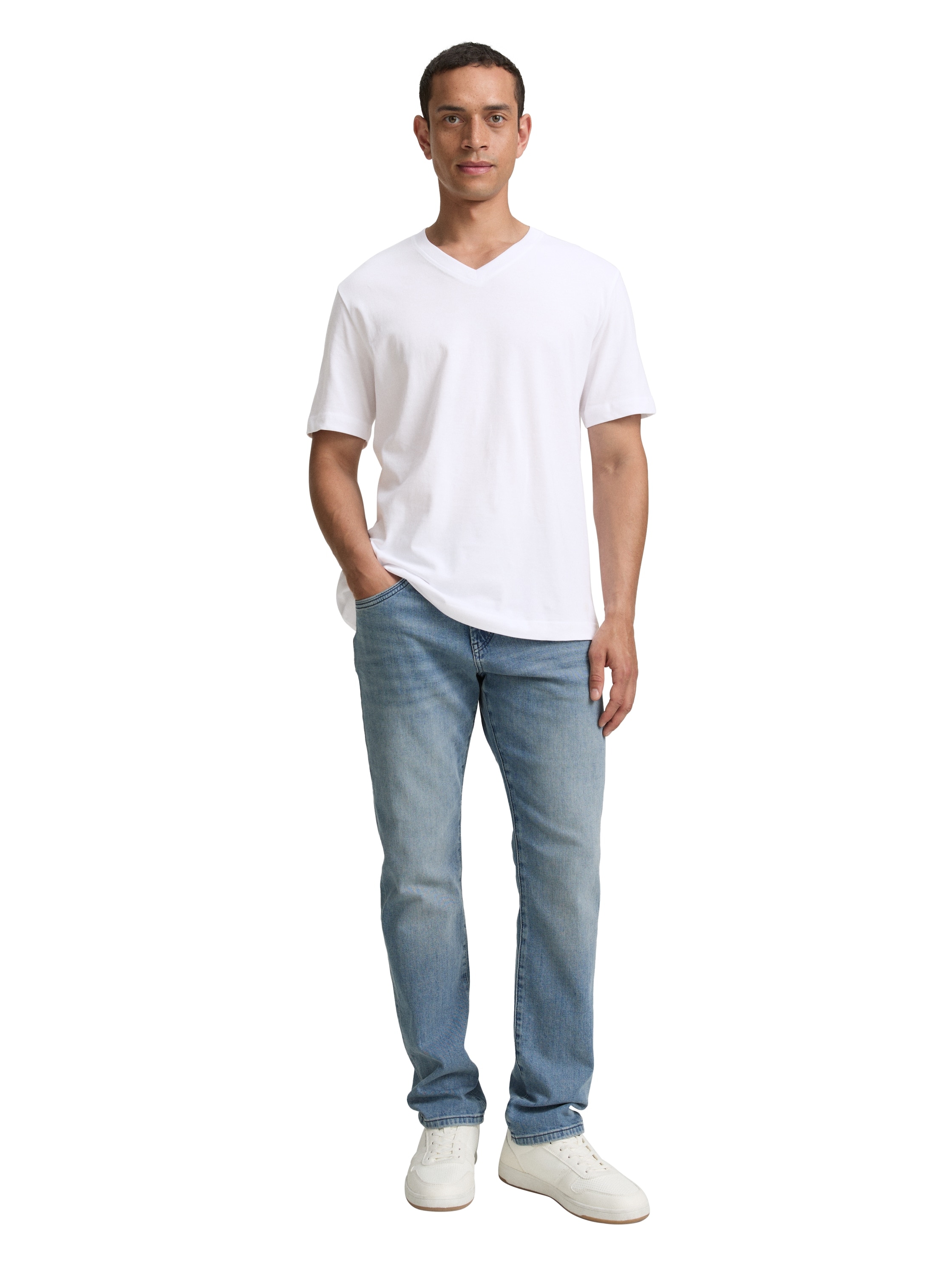 TOM TAILOR T-Shirt, (Packung, 2 tlg.), mit V-Ausschnitt, Doppelpack