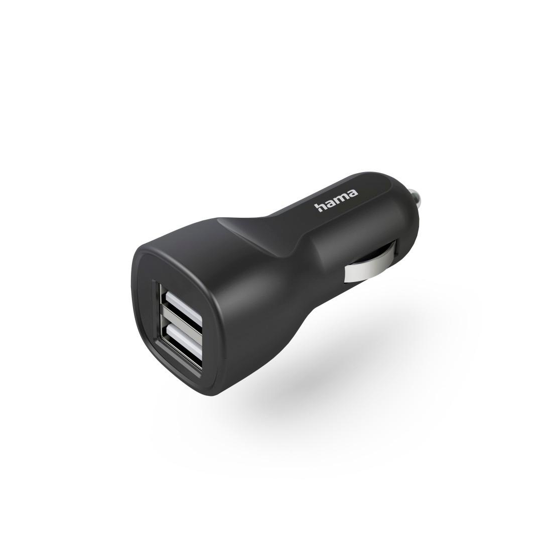 USB-Ladegerät »Auto-Ladegerät mit 2x USB-A-Buchse, 12 W, Schwarz«