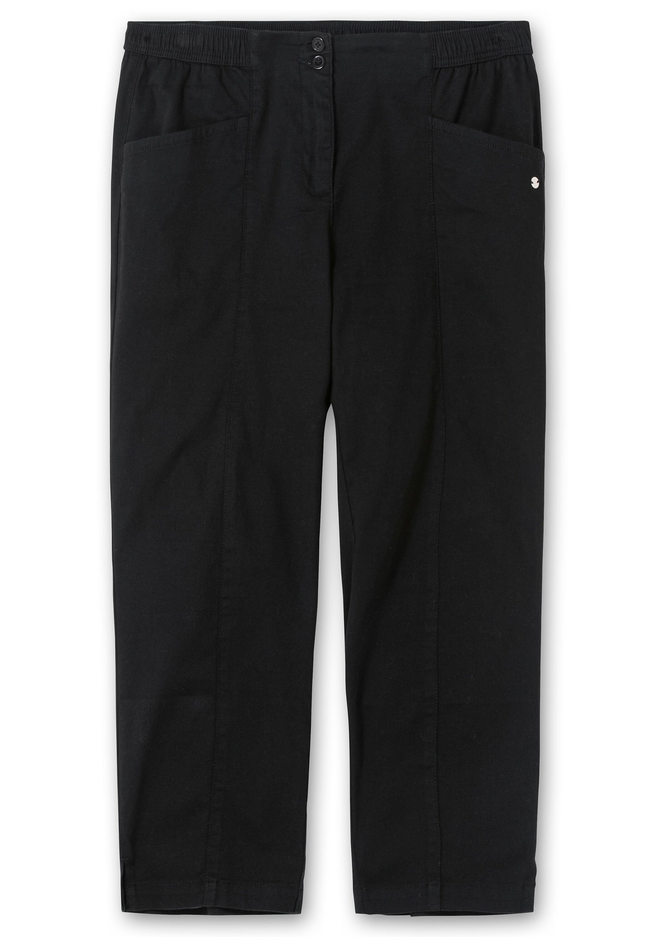 Sheego Stoffhose »Twillhose mit Teil-Gummibund und Biese«