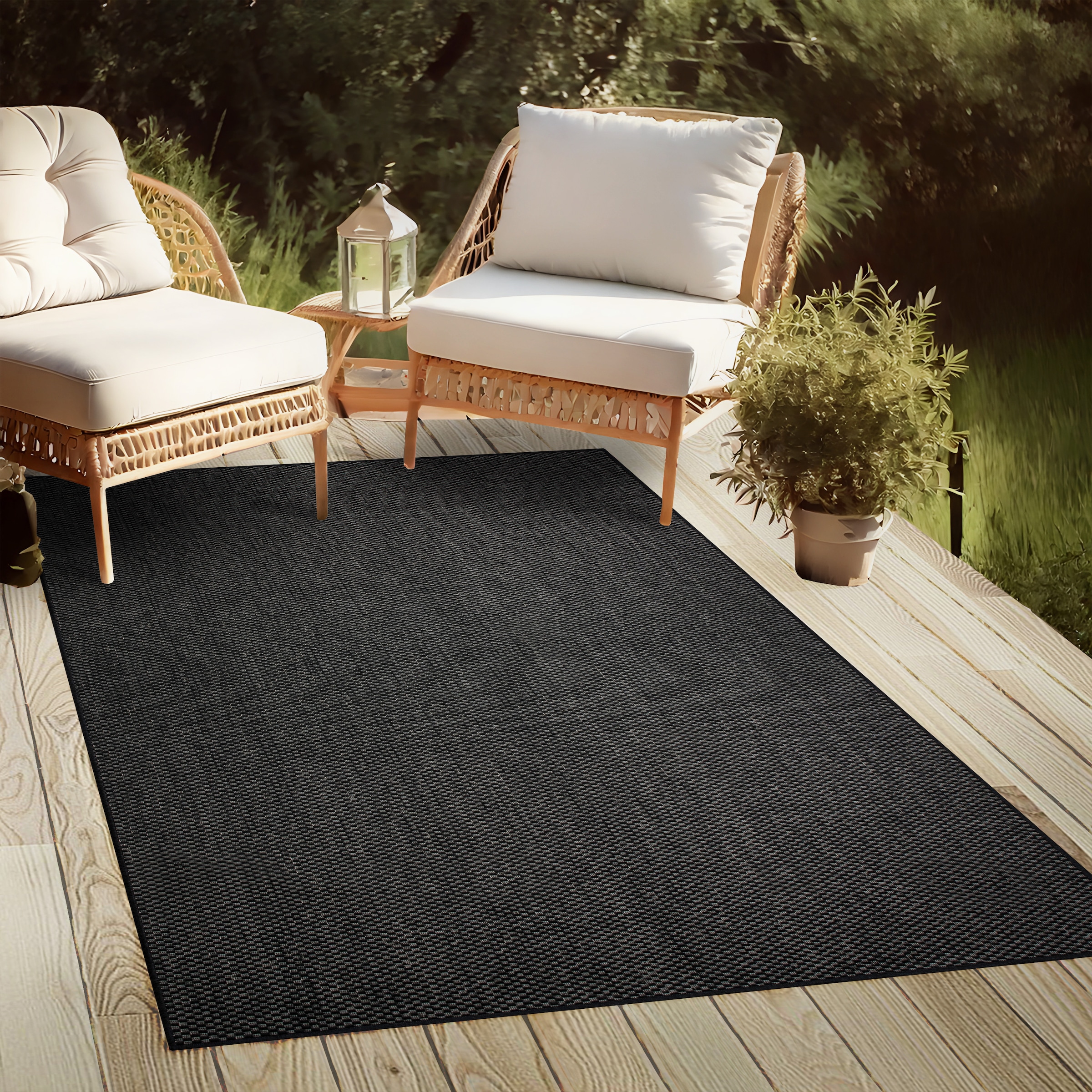 my home Teppich »Venedig auch als Läufer erhältlich«, rechteckig, 4 mm Höhe, In- und Outdoor geeignet, Sisal-Optik, Wetterfest & UV-beständig