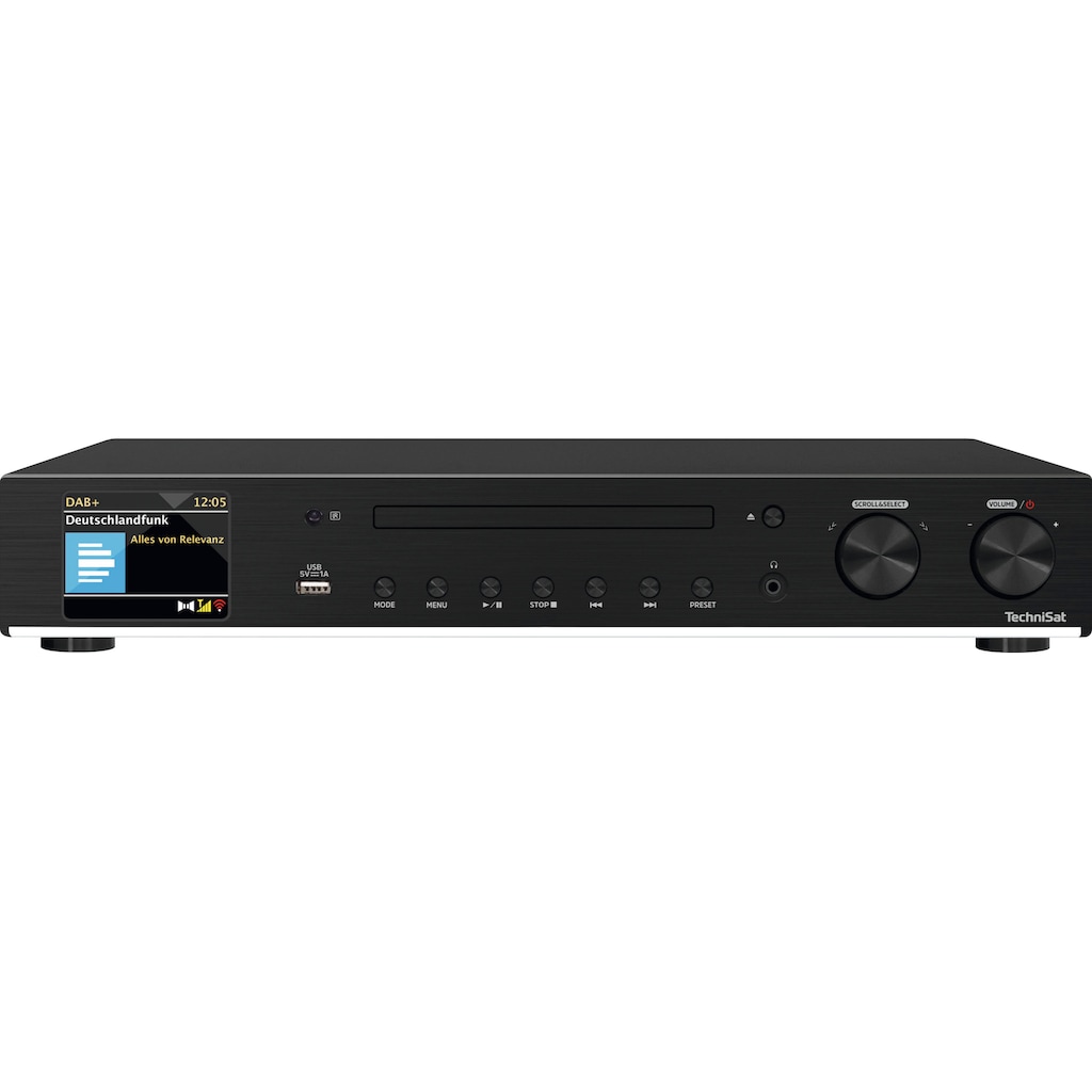 TechniSat Digitalradio (DAB+) »DIGITRADIO 143 CD«, (A2DP Bluetooth-AVRCP Bluetooth-LAN (Ethernet)-WLAN Digitalradio (DAB+)-Internetradio-UKW mit RDS)
