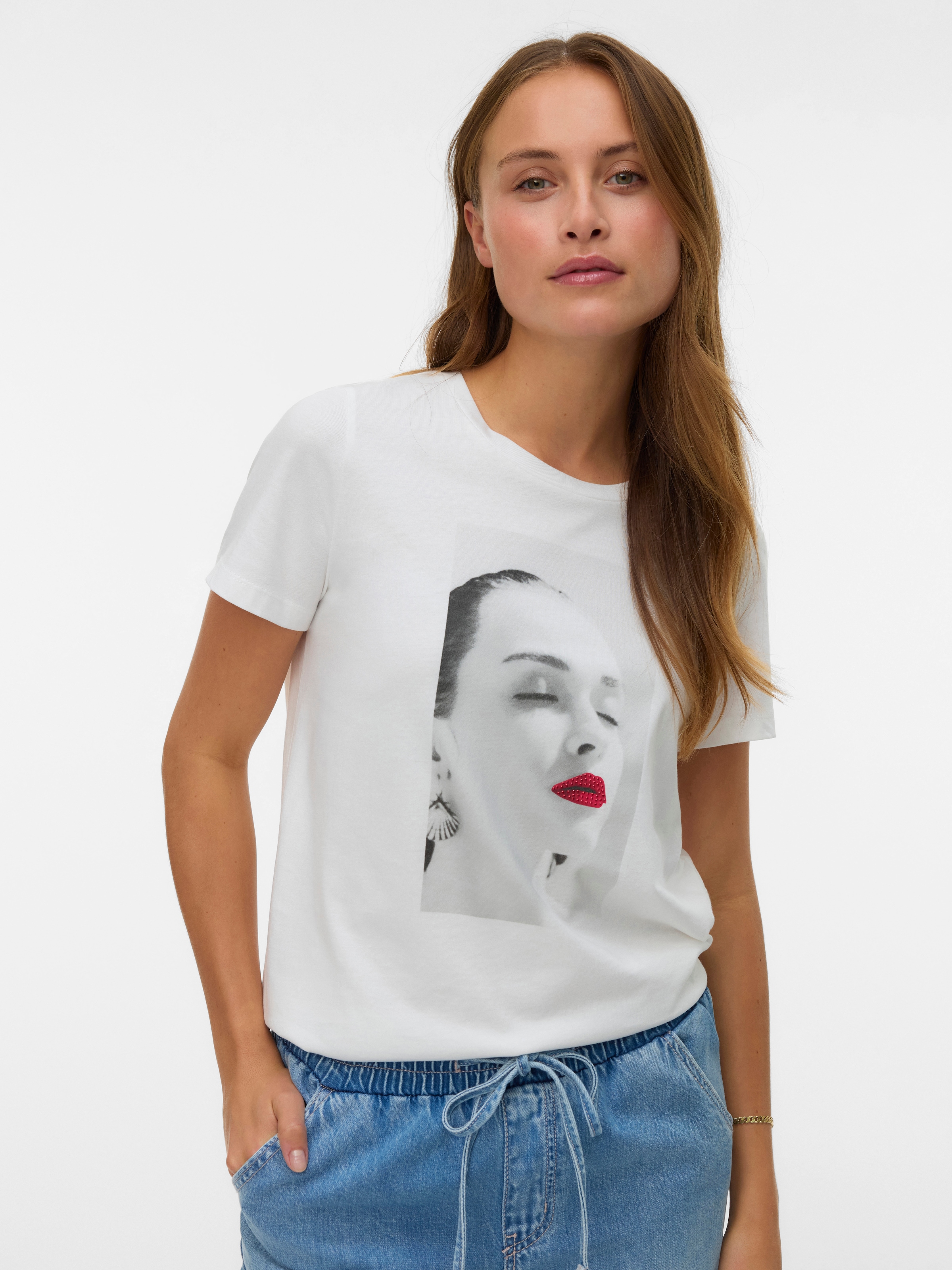 Vero Moda Kurzarmshirt »VMJAMAICA S/S T-SHIRT JRS BTQ« Baumwolle
