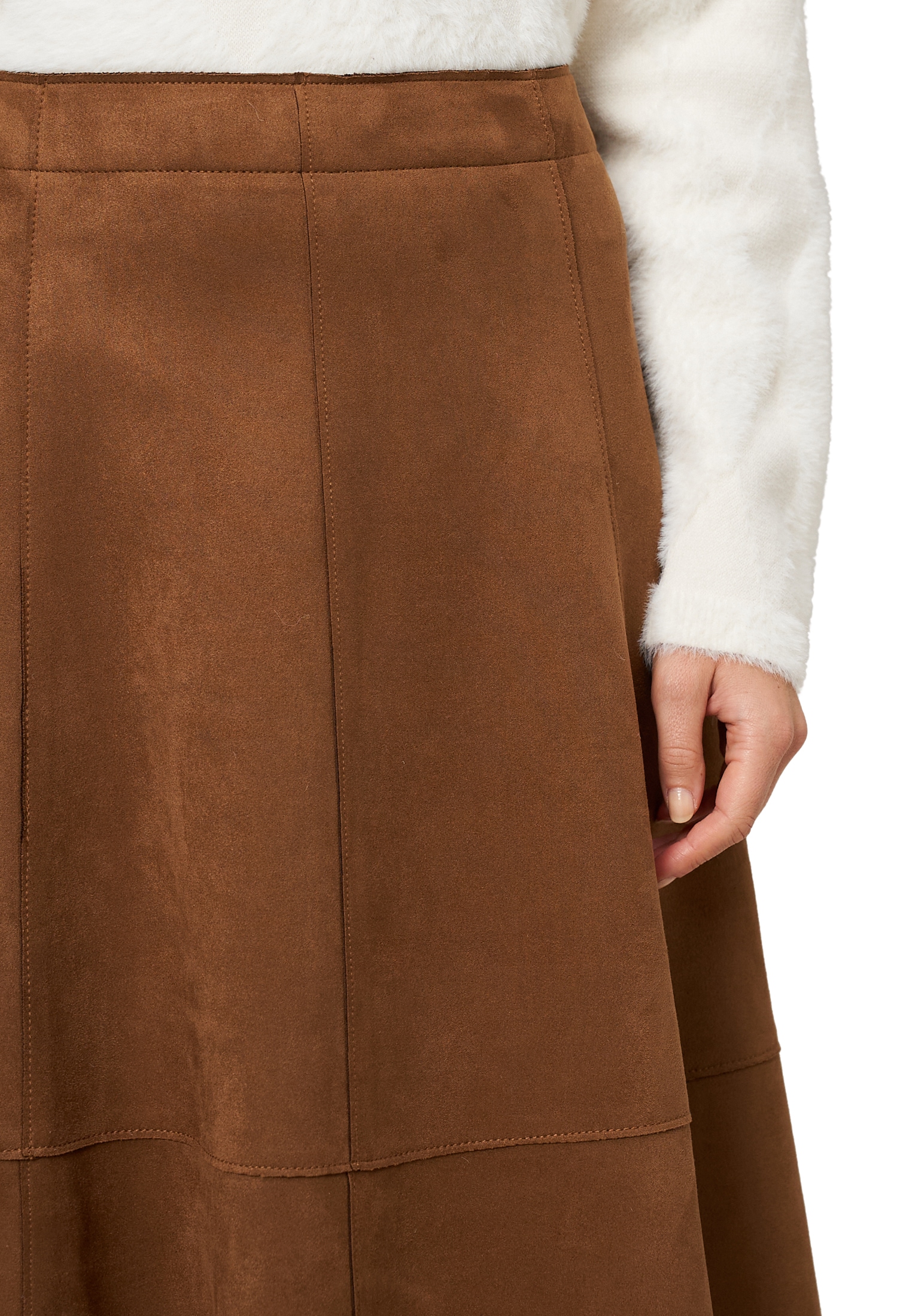 Zero Midirock »Midirock in Velourlederoptik«