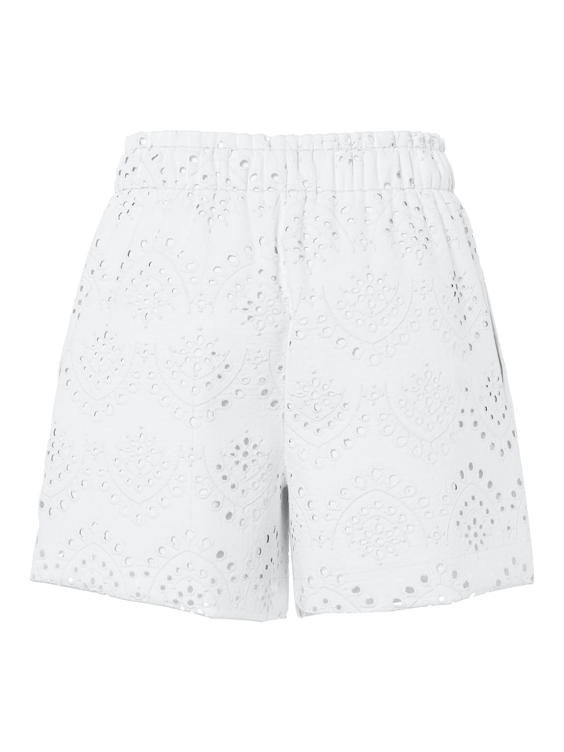 pieces Shorts »PCVILDE MW SHORTS WVN NOOS«  mit Lochstickerei
