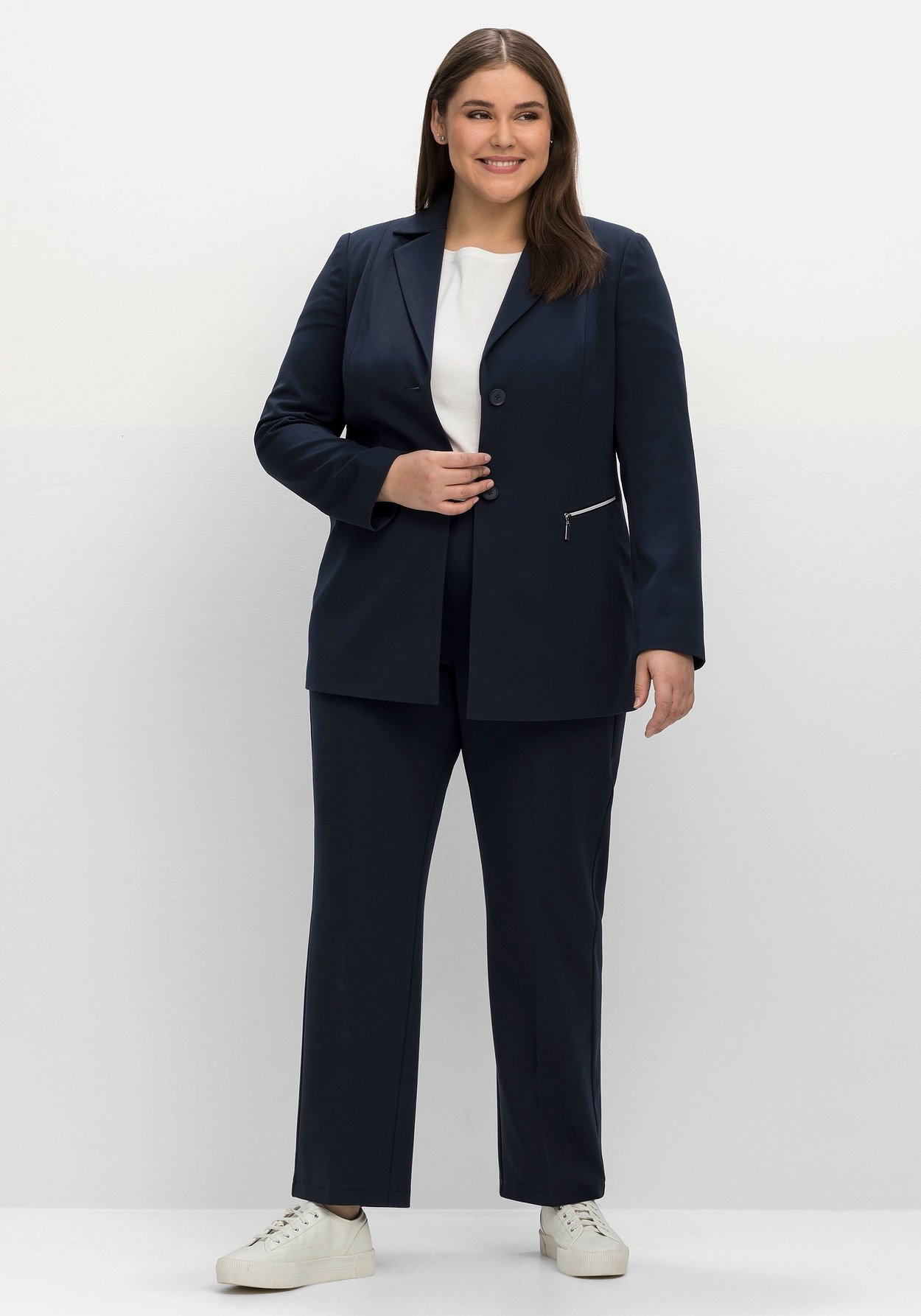 Sheego Jackenblazer »Blazer mit Reißverschluss-Taschen«