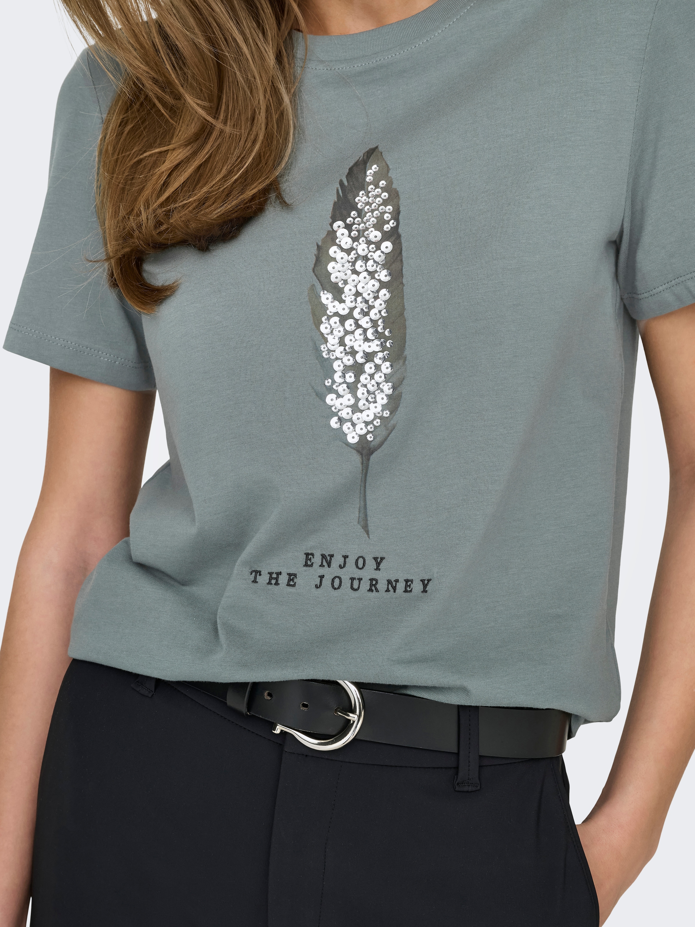 ONLY Kurzarmshirt »ONLKITA LIFE REG S/S PLUME TOP BOX JRS«